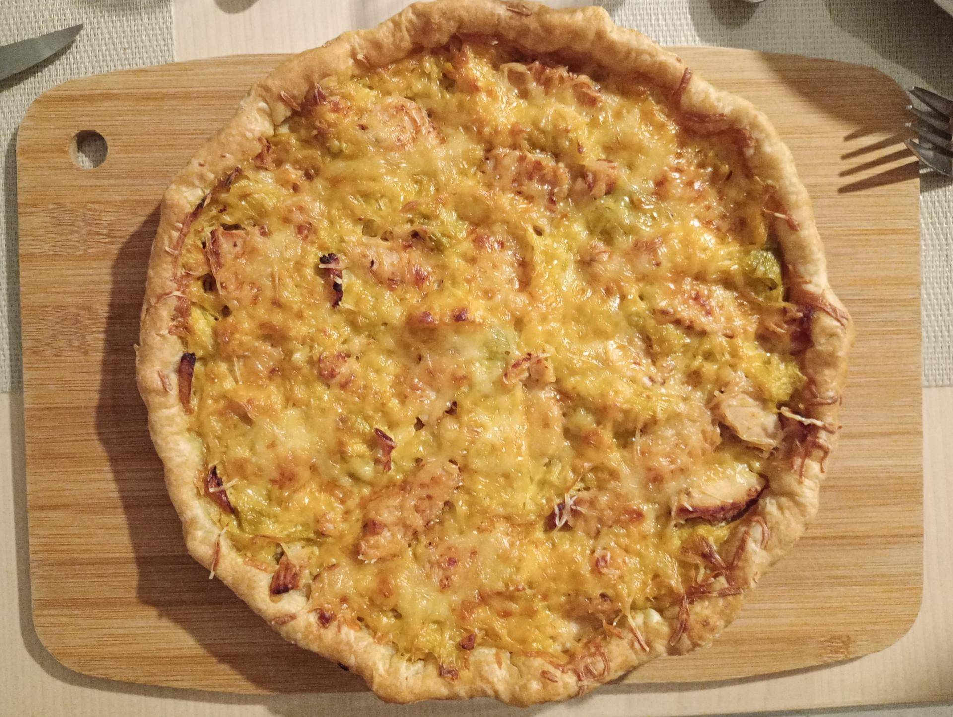 Tarte à la fondue de poireaux au poulet - Recette Cake Factory Infinity | Tefal