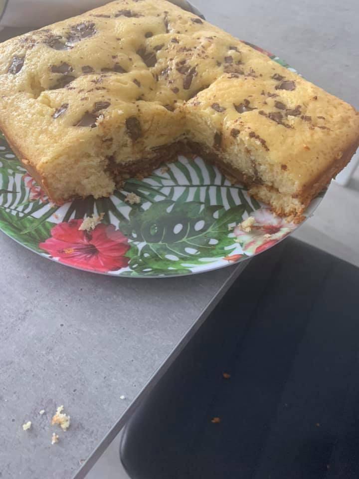 Gâteau yaourt pépites de chocolat et pâte tartine - Recette Cake Factory | Tefal