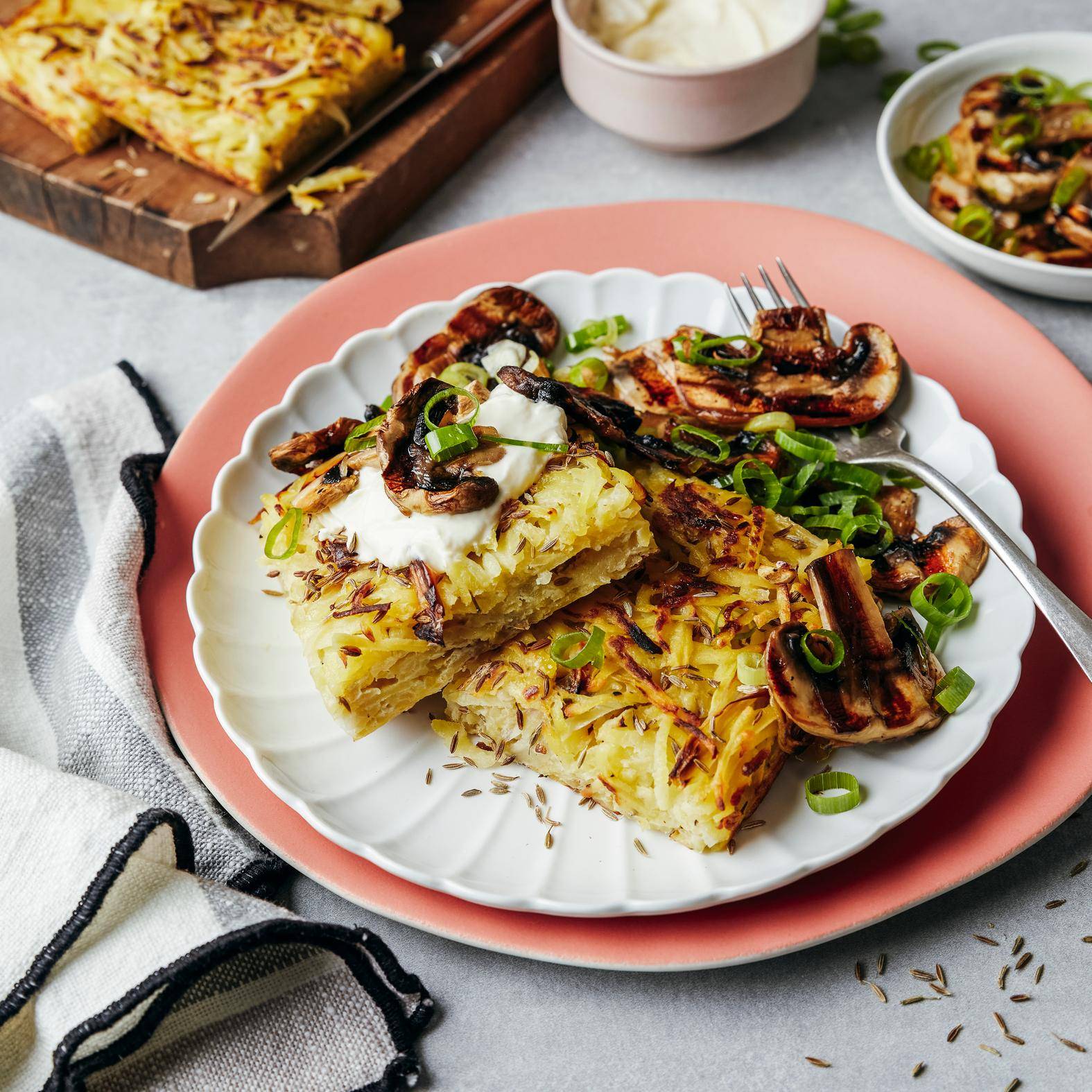 Zwitserse rösti met gegrilde champignons. - Recette OptiGrill 2in1 | Tefal