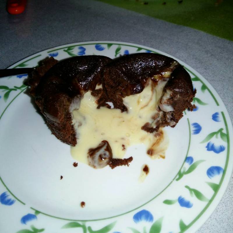Coeur coulant à la crème anglaise - Recette Cake Factory | Tefal