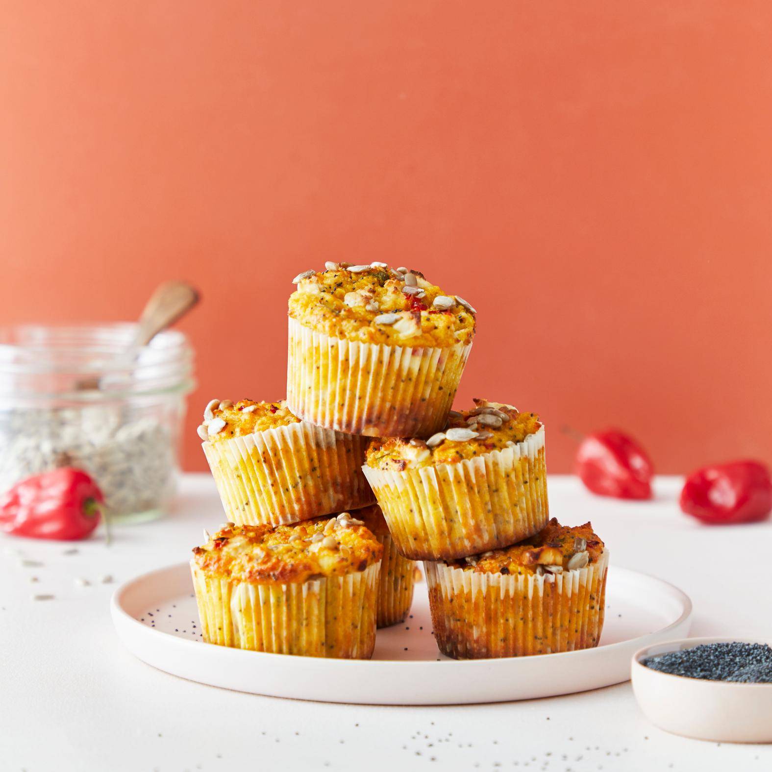 Muffins à la patate douce feta et piment - Recette Cake Factory | Tefal