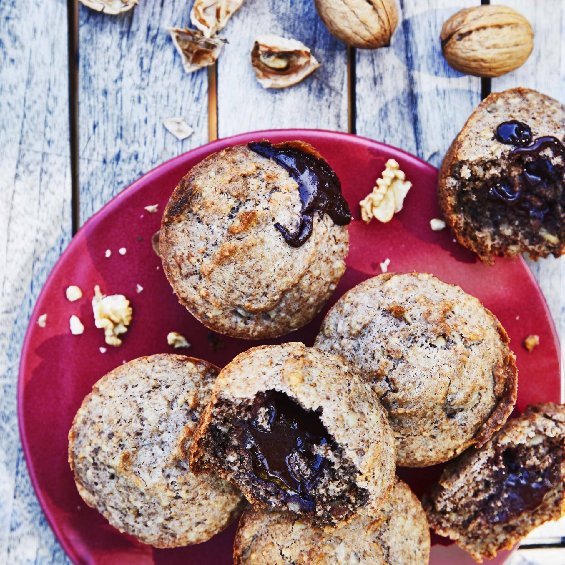 Muffins aux noix et au cœur chocolat - Recette Cake Factory | Tefal