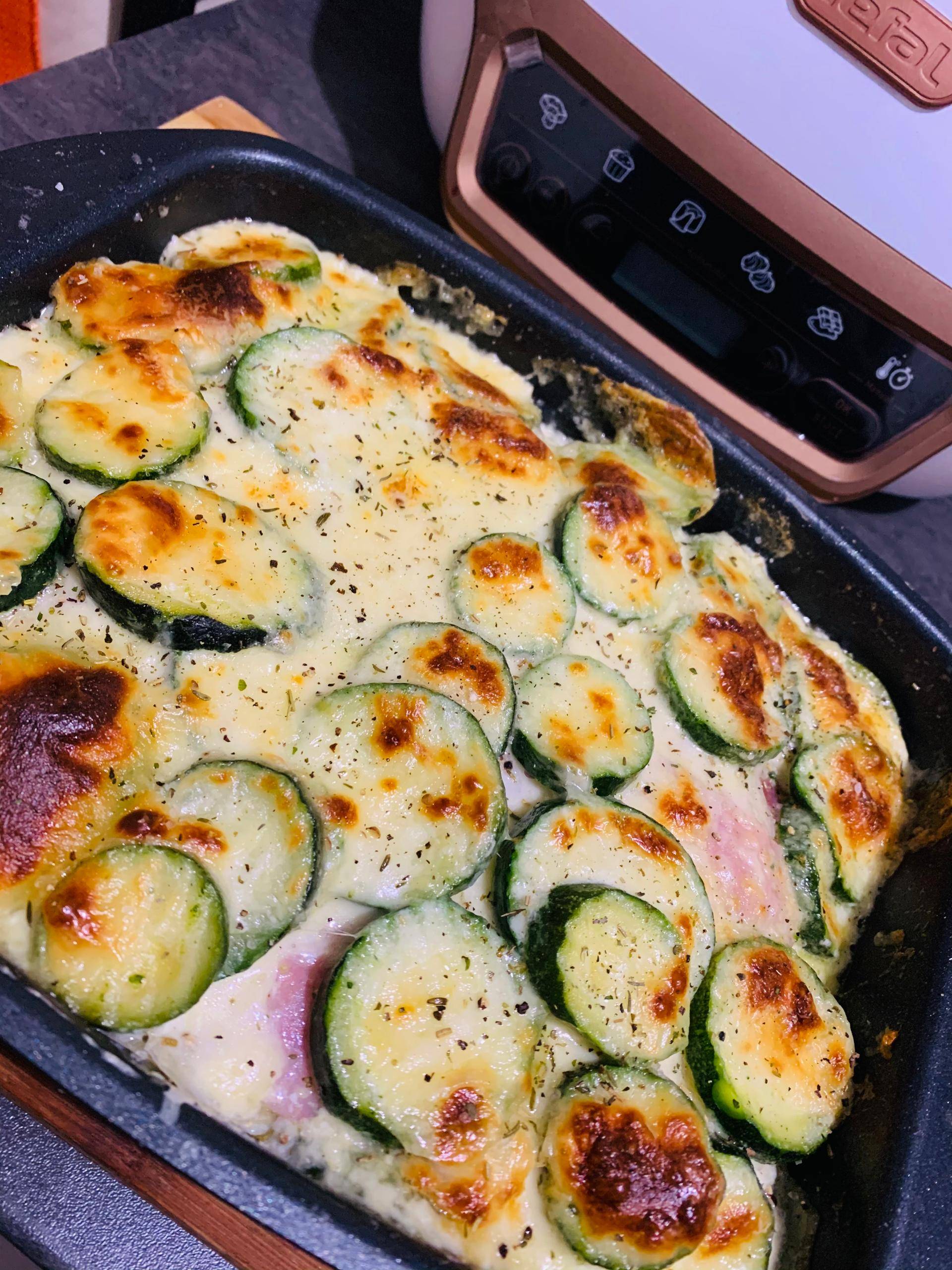 Lasagnes de pommes de terre, jambon, courgettes - Recette Cake Factory | Tefal