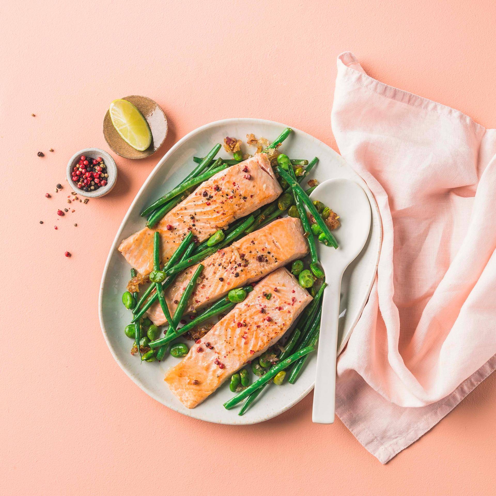 Saumon gingembre et fèves - Recette undefined | Tefal