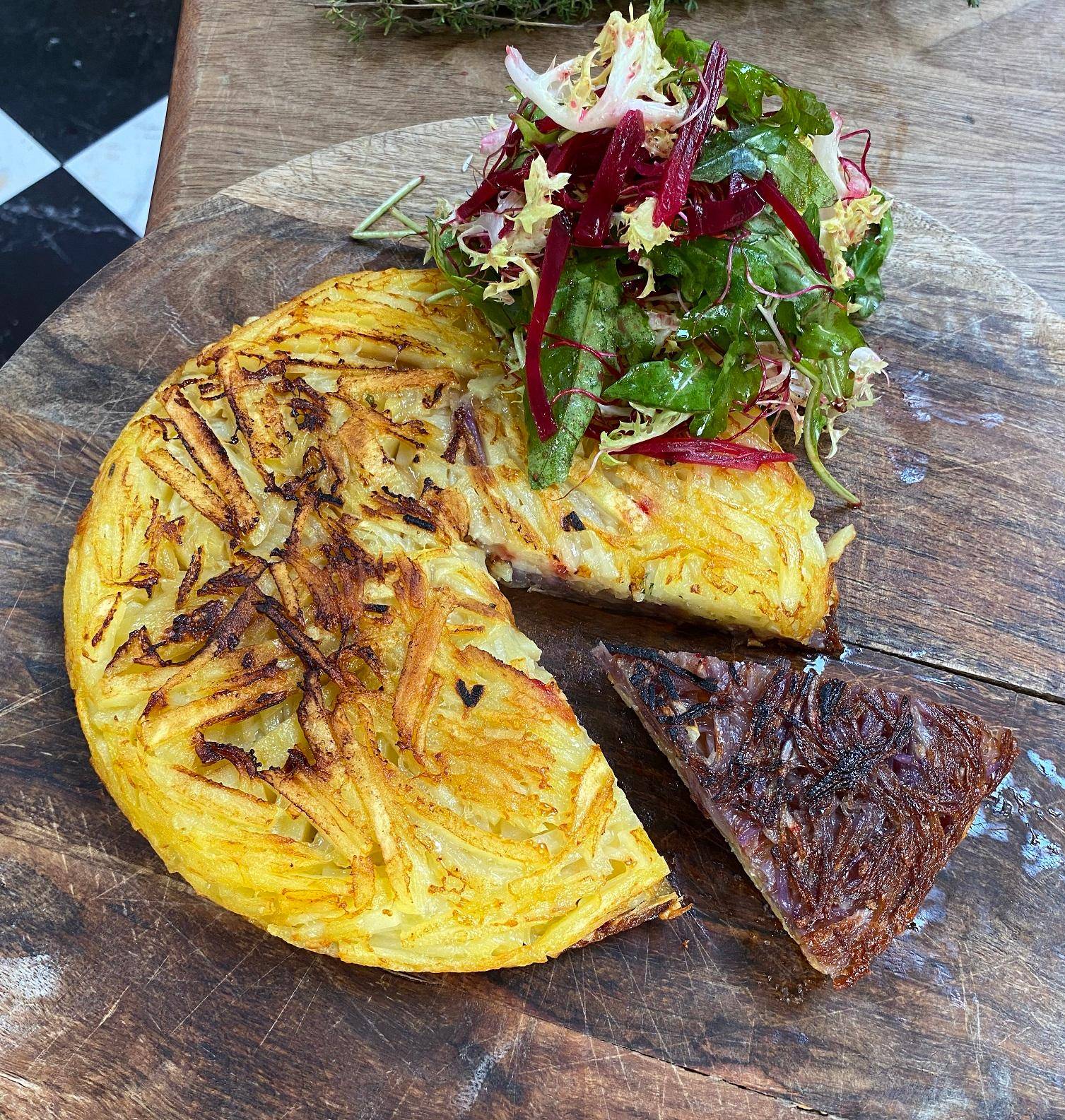 Pomme darphin bicolore et pickles de betterave by Julien Duboué - Recette Poêles et Casseroles | Tefal