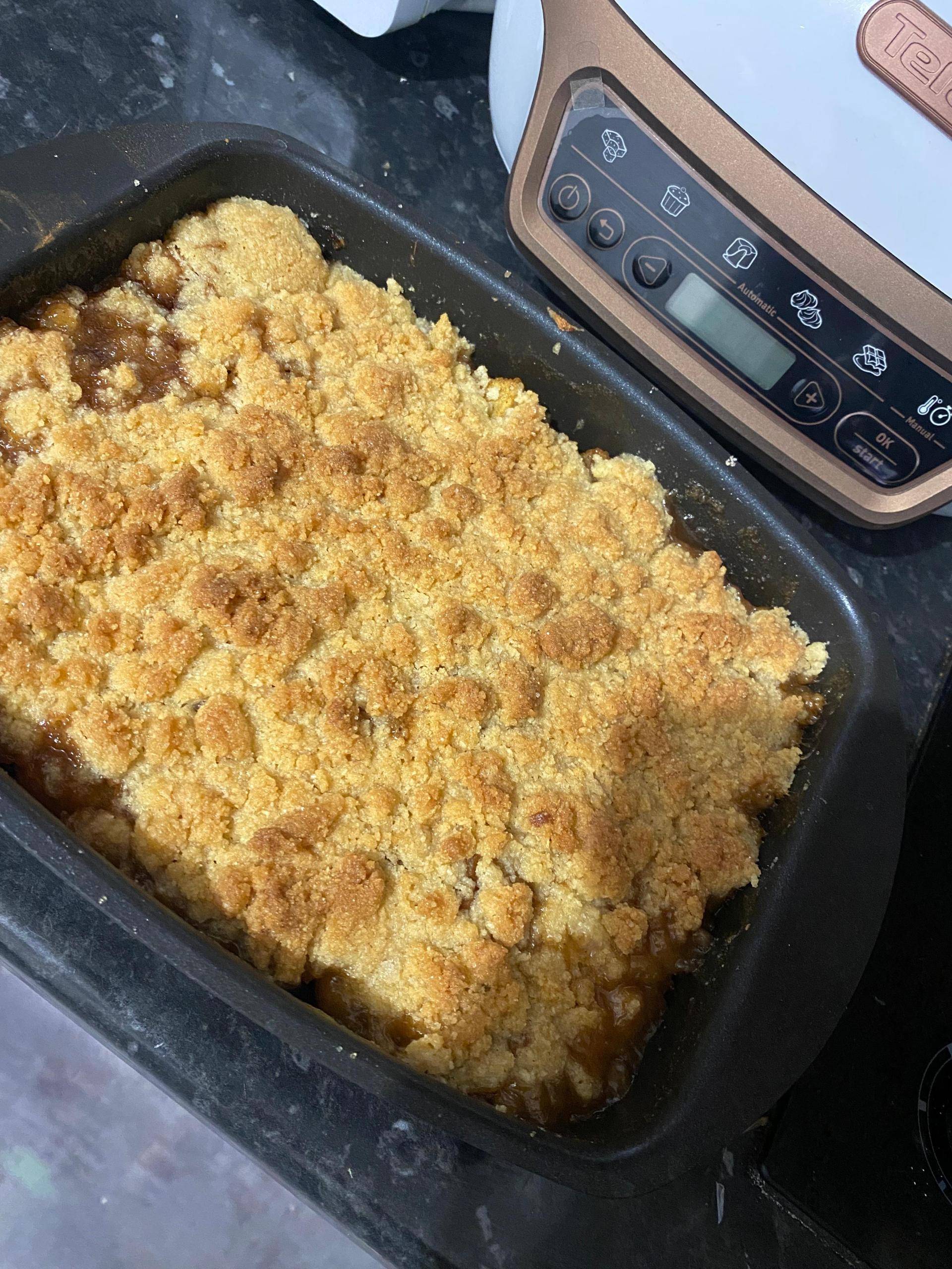 Crumble pomme poire - Recette Cake Factory | Tefal