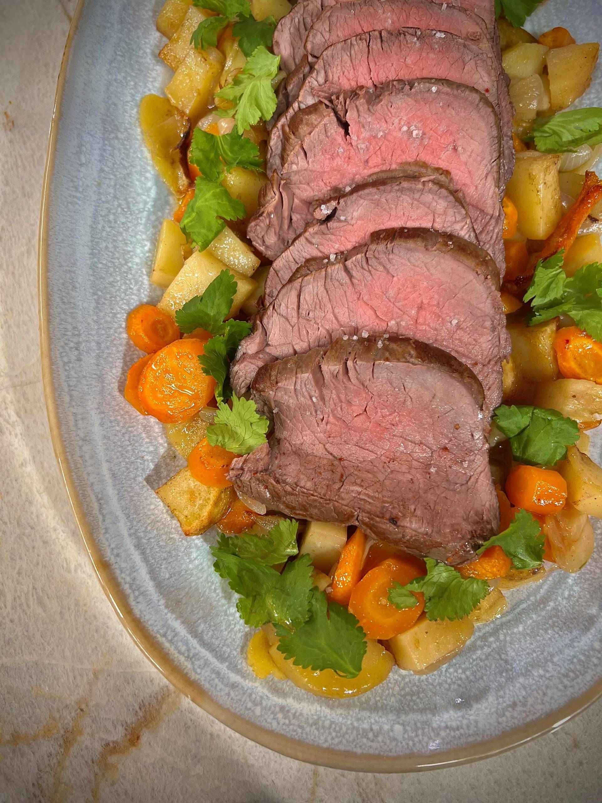 Rôti de boeuf, petits légumes - Recette Poêles et Casseroles | Tefal