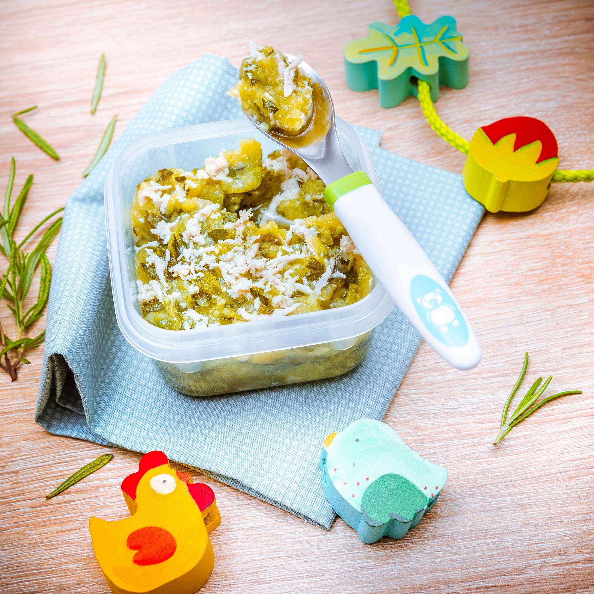 Courgettes au citron et volaille à partir de 12 mois - Recette undefined | Tefal