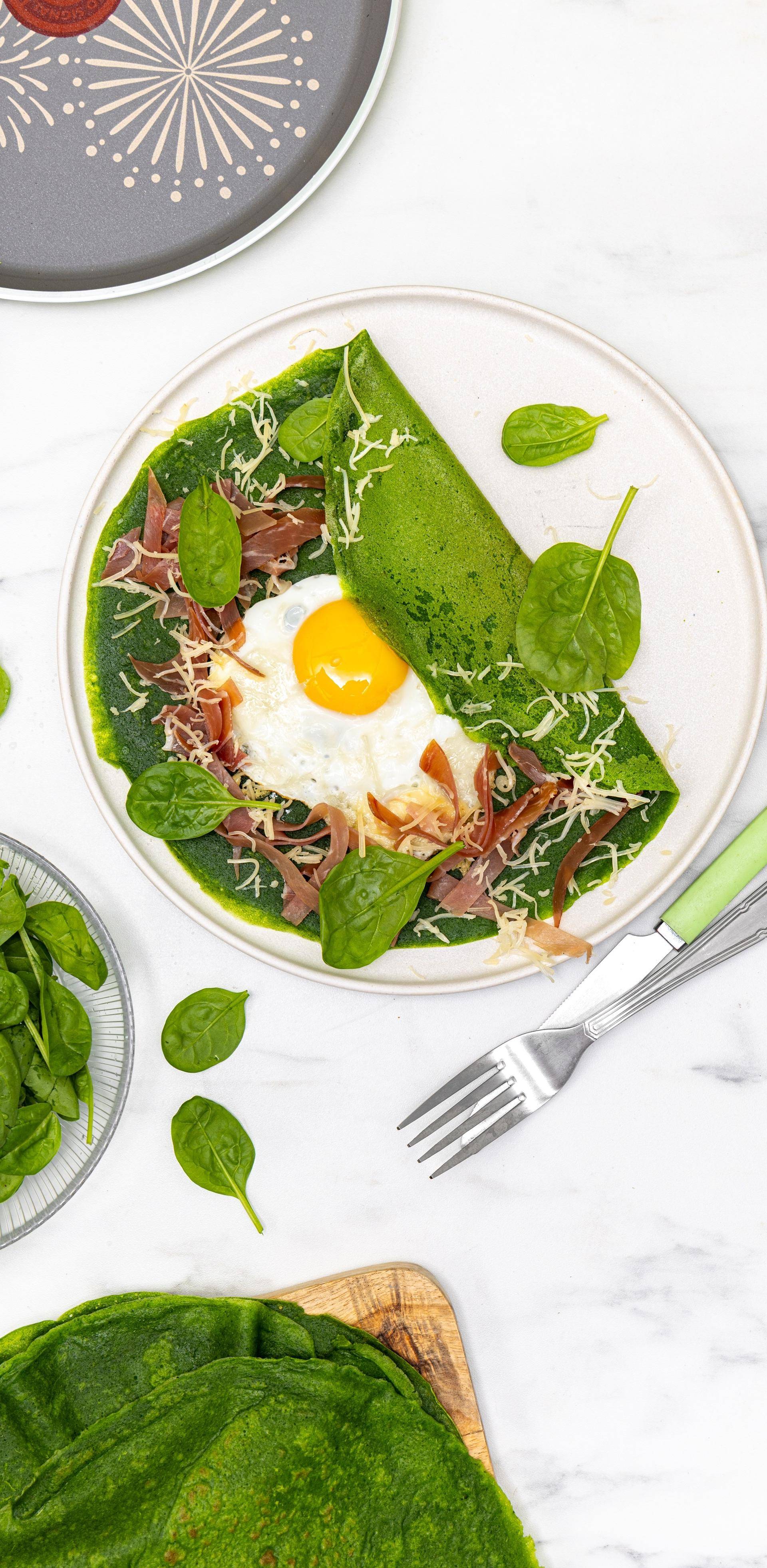 Crêpes d'épinards avec ses légumes sautés - Recette Poêles et Casseroles | Tefal