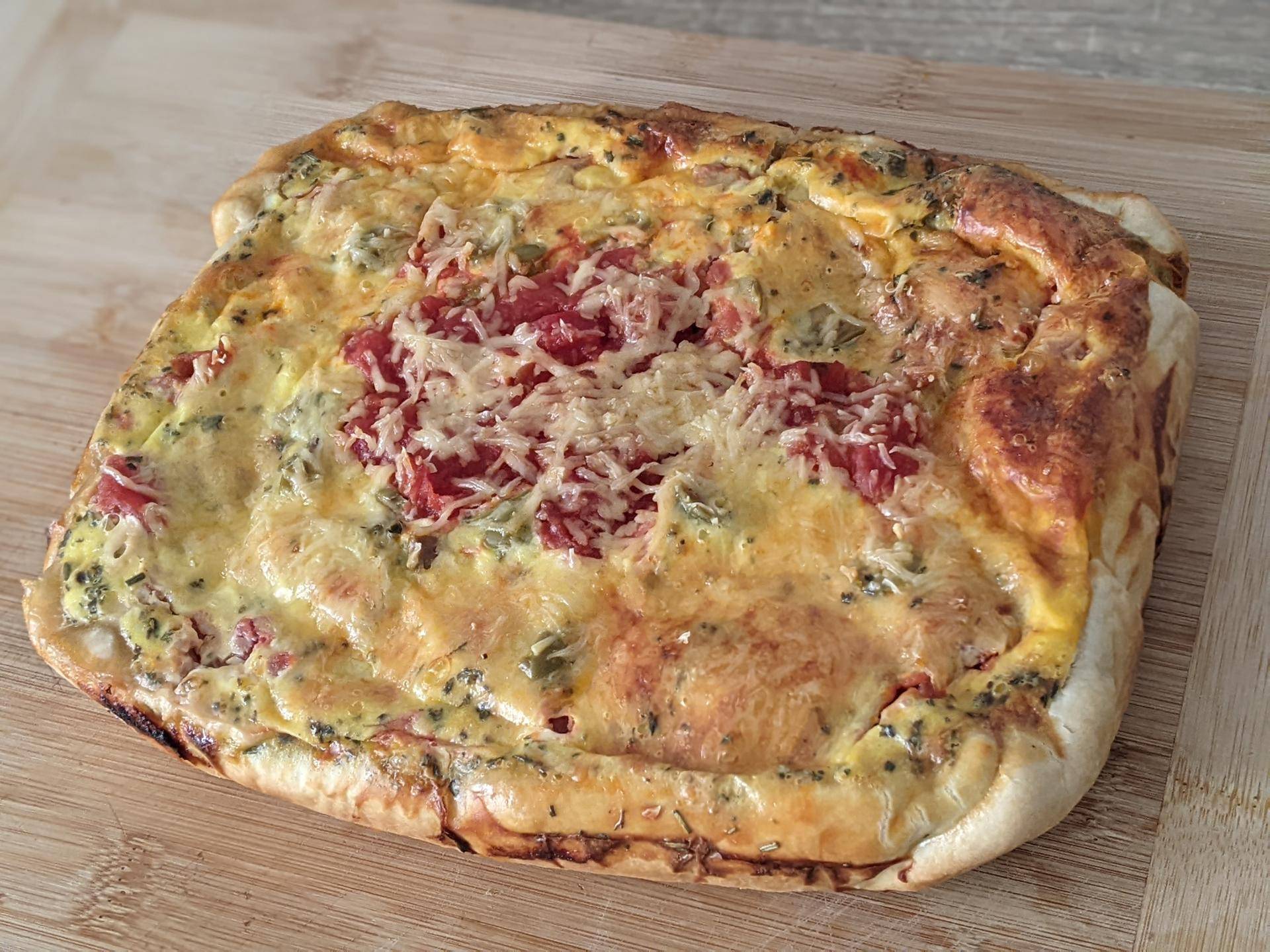 Tarte au thon, tomate, olives et fromage - Recette Cake Factory | Tefal