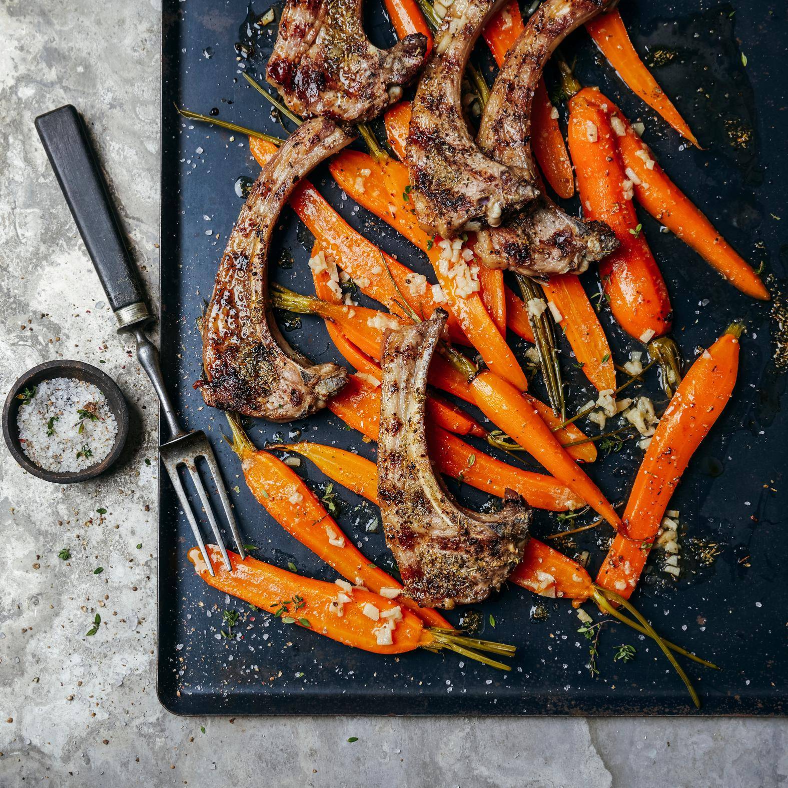 Côtelettes d'agneau et carottes confites - Recette OptiGrill 2in1 | Tefal