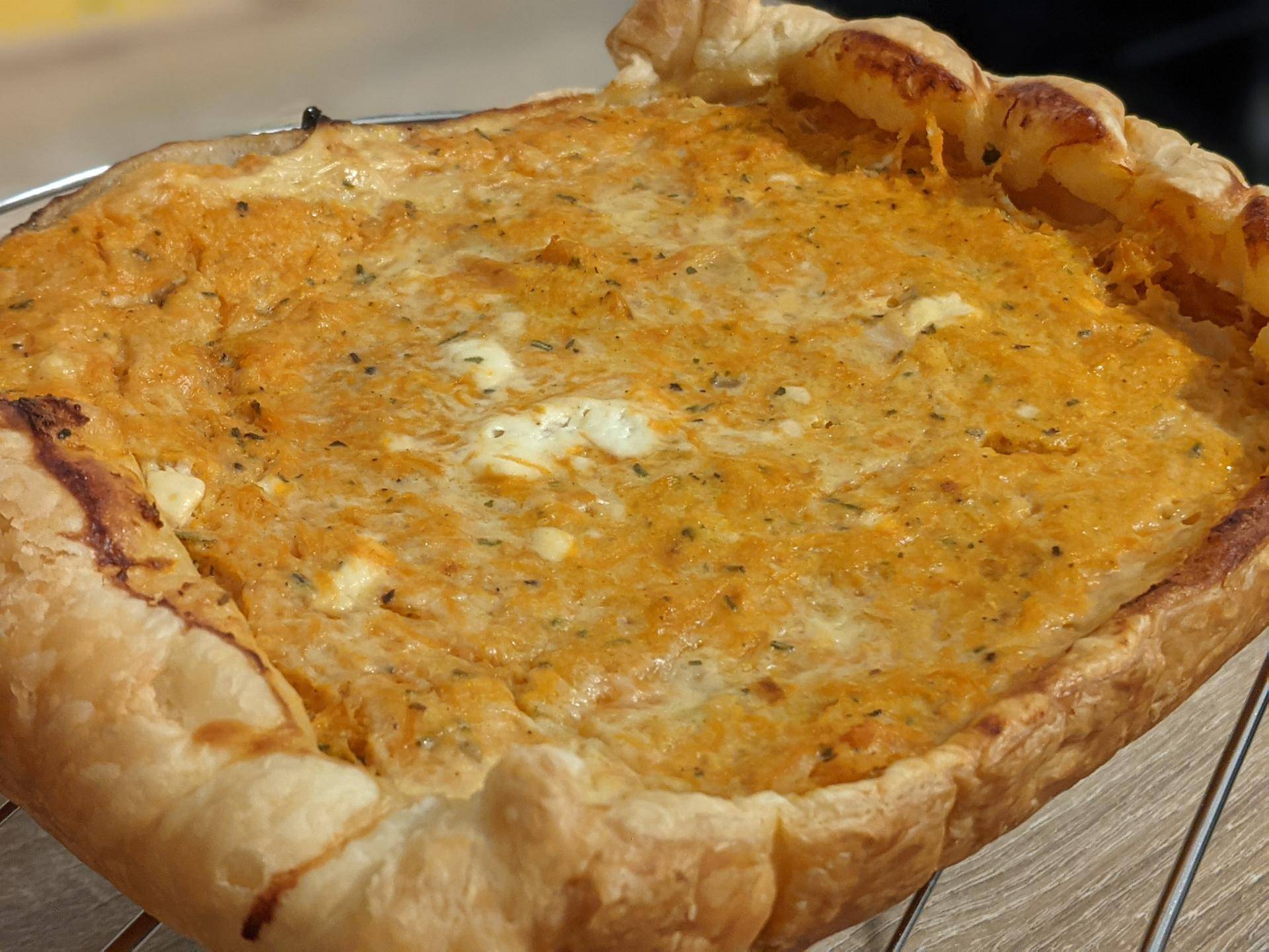 Tarte à la citrouille et au fromage de chèvre - Recette Cake Factory | Tefal