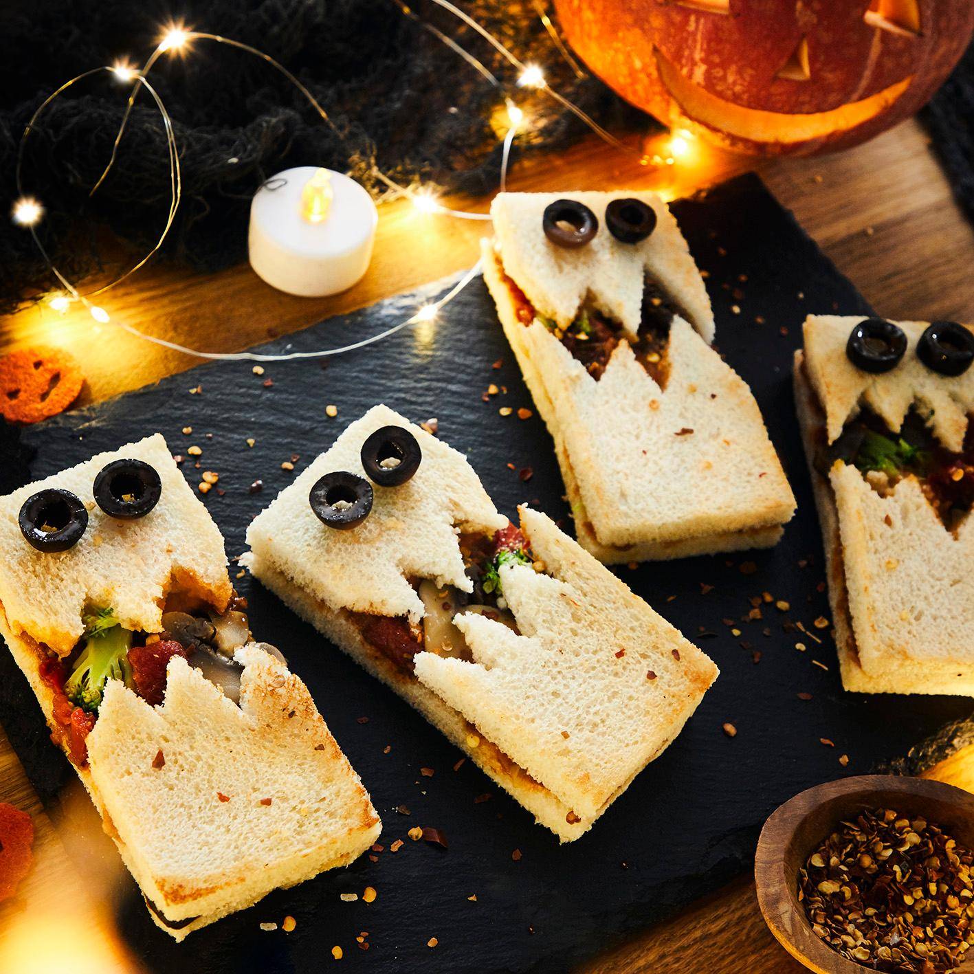 Sandwichs effrayants à la ratatouille d'automne - Recette 2 programs | Tefal