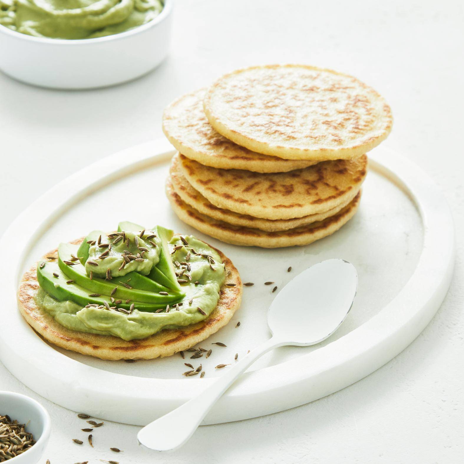 Blinis sans gluten et avocat - Recette Crêpes express | Tefal