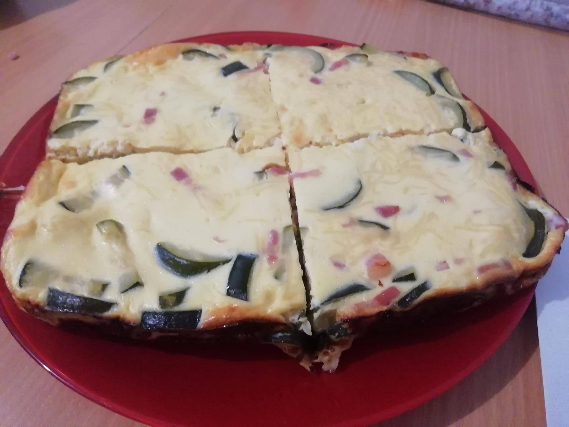 Flan courgettes lardons moutarde - Recette Cake Factory | Tefal