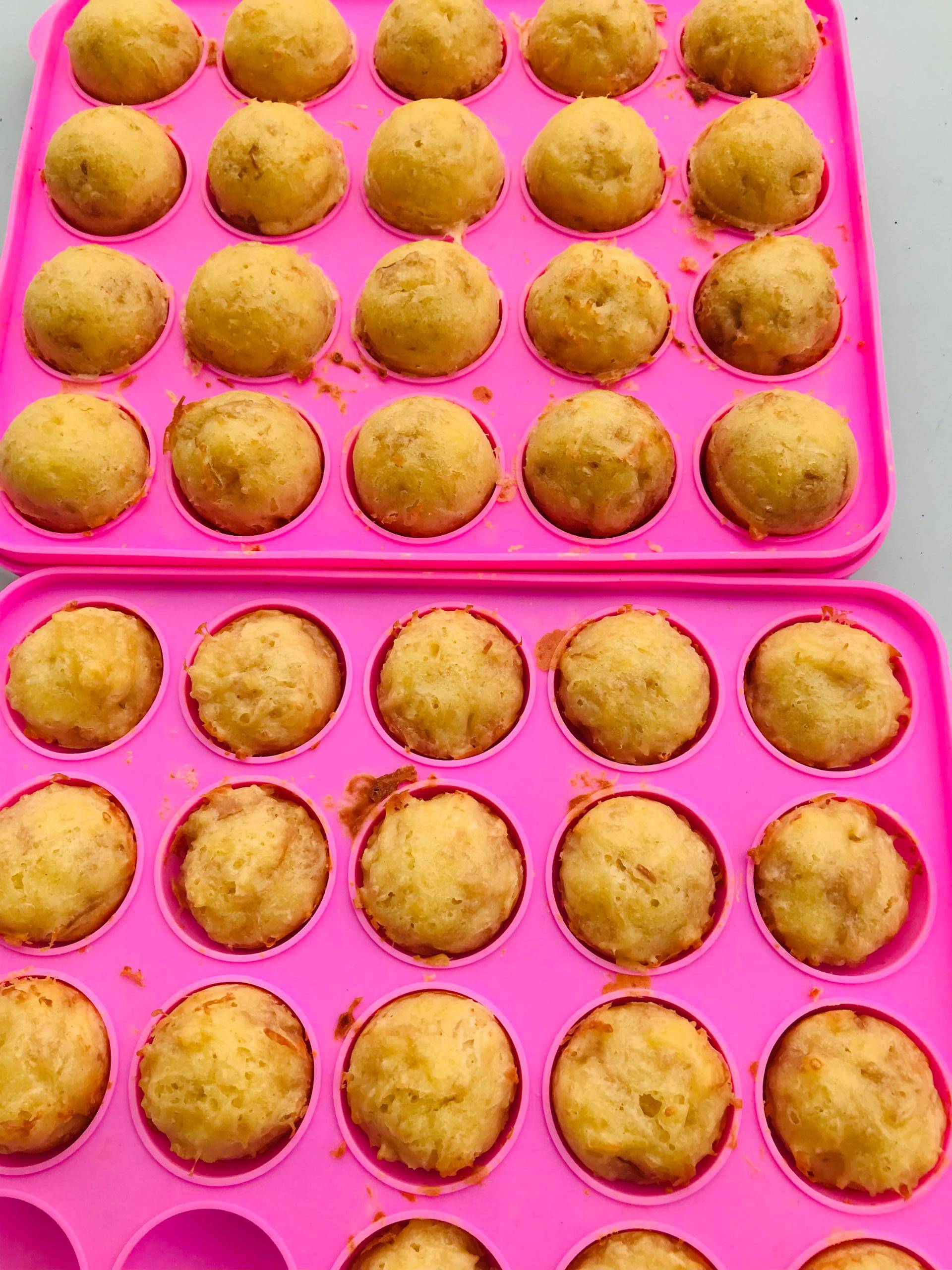 Pop cakes aux allumettes de lardons fumés - Recette Cake Factory | Tefal