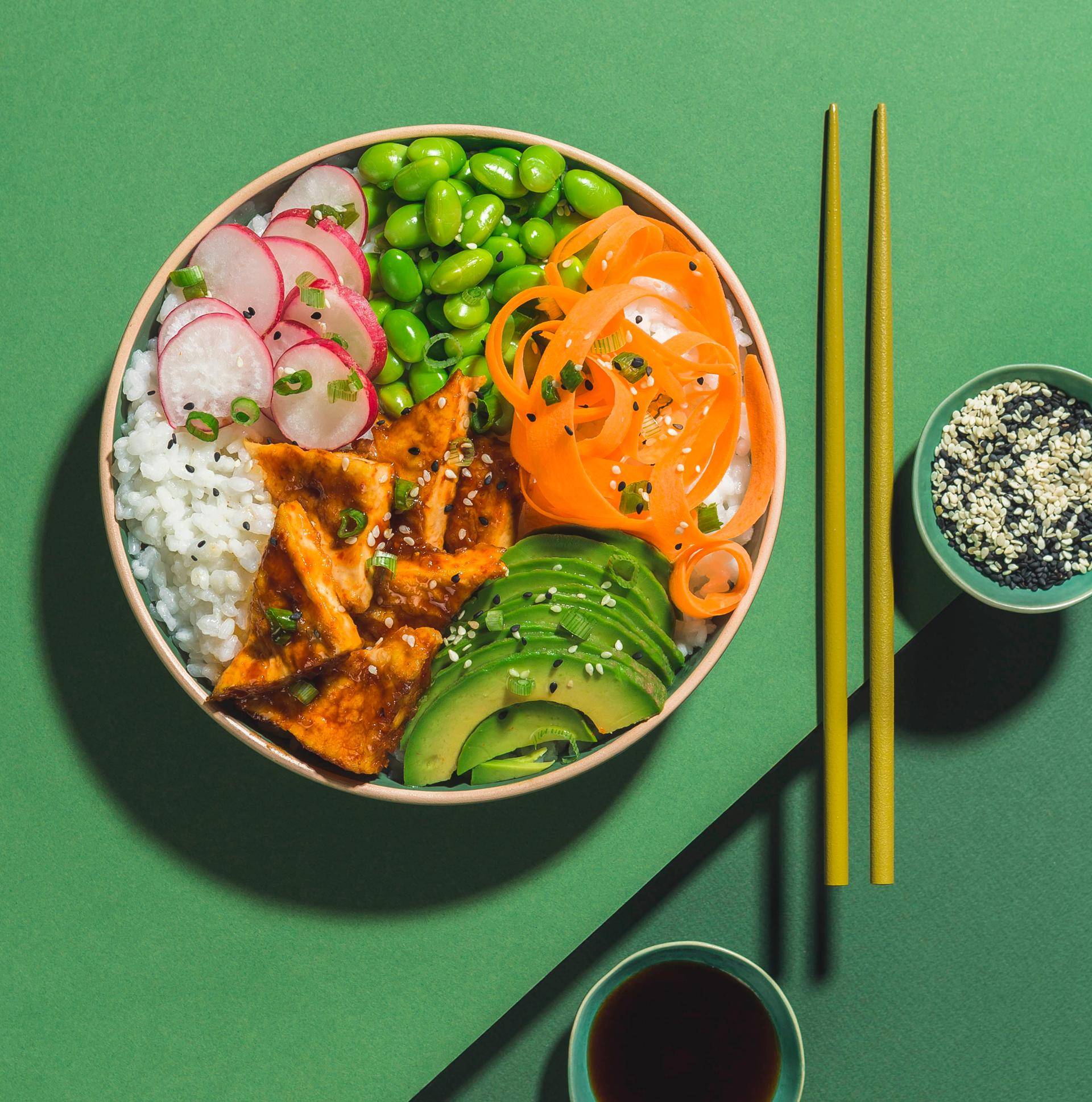 Poke bowl vegan avec tofu poêlé - Recette Poêles et Casseroles | Tefal