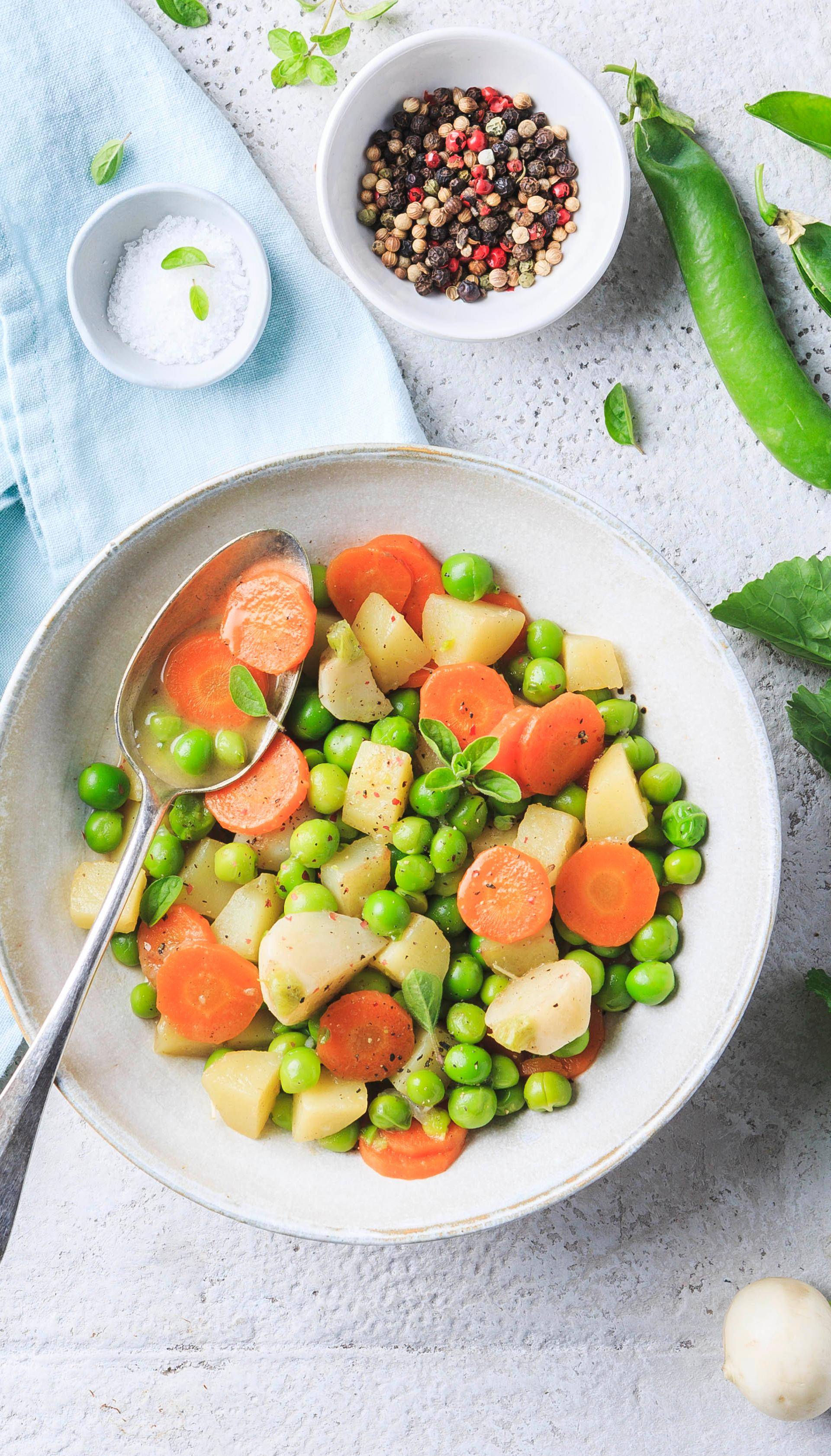 Filet de volaille braisé, purée de céleri et jardinière de légumes - Recette Poêles et Casseroles | Tefal