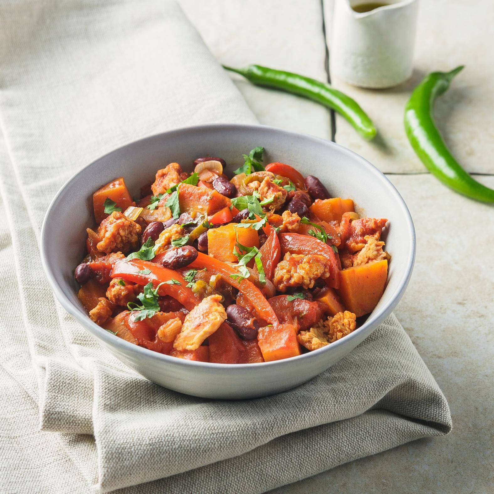 Chili de dinde et patate douce - Recette Poêles et Casseroles | Tefal