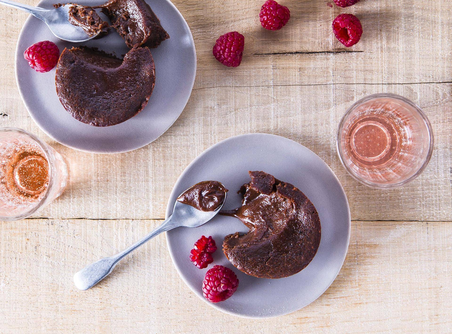 Vegan en glutenvrije vloeibare chocoladecakejes - Recette Cake Factory | Tefal