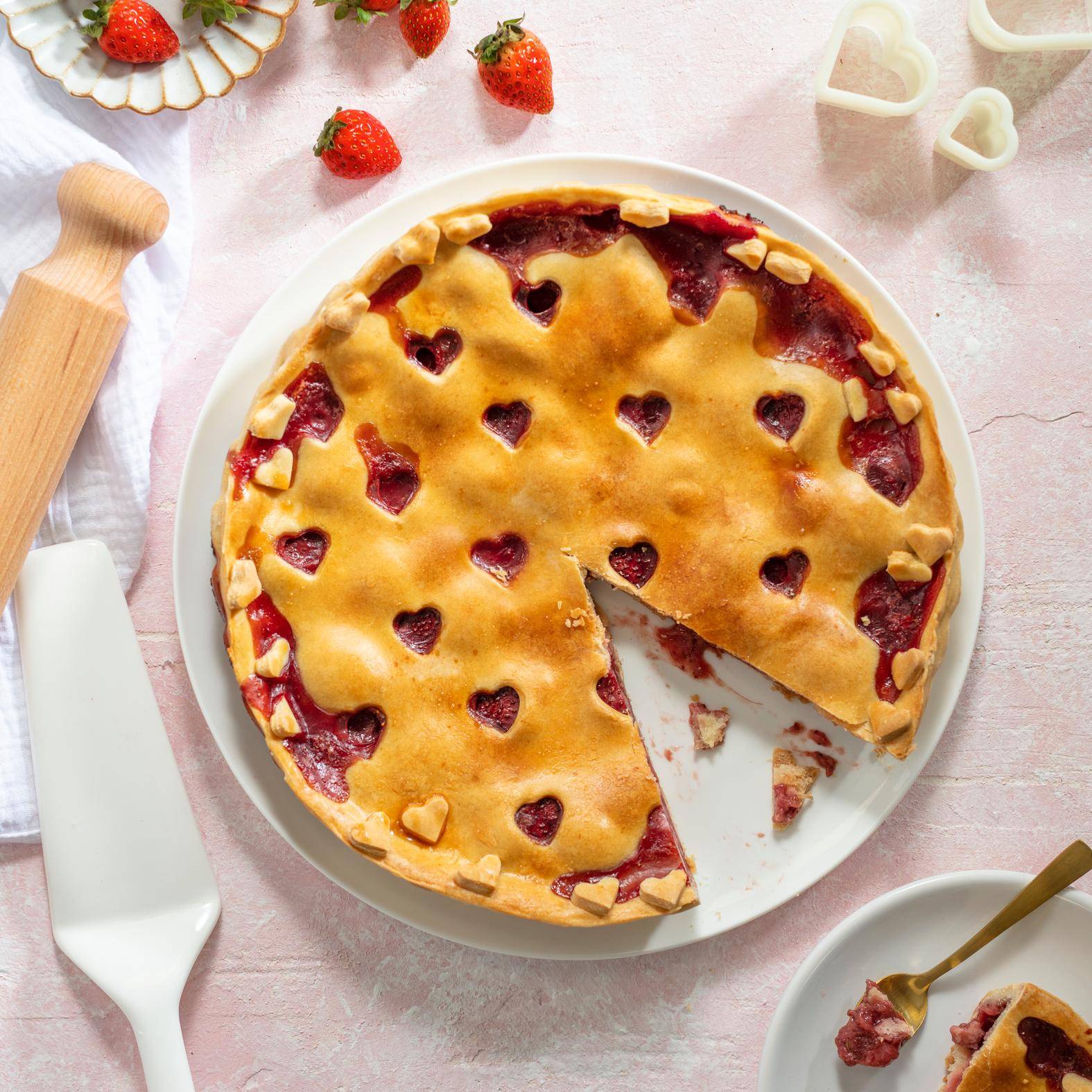 Tourte rhubarbe et fraises - Recette Cake Factory Infinity | Tefal