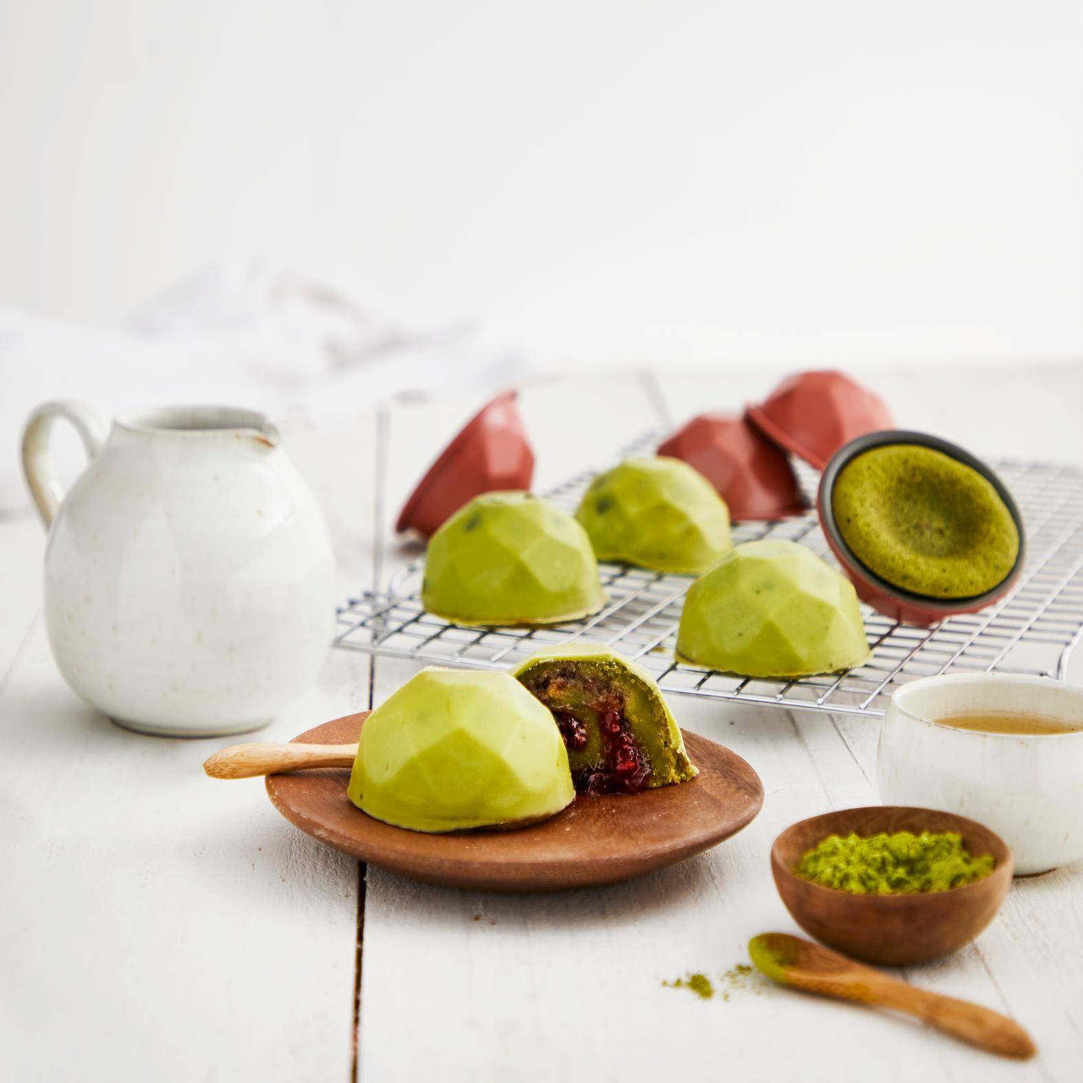 Facettes matcha framboise - Recette Cake Factory | Tefal