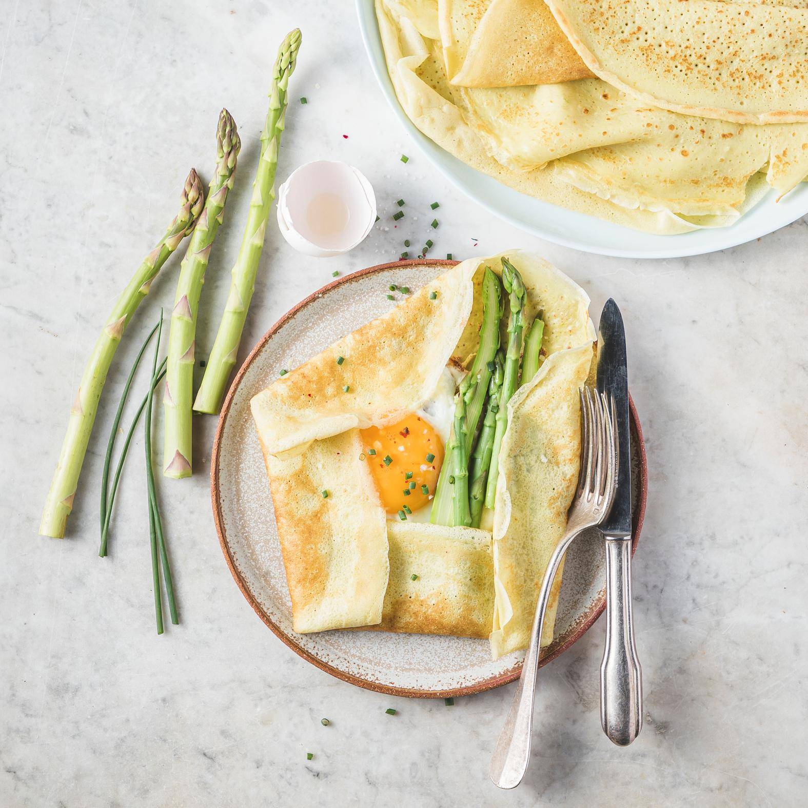 Hartige asperge crêpes - Recette undefined | Tefal