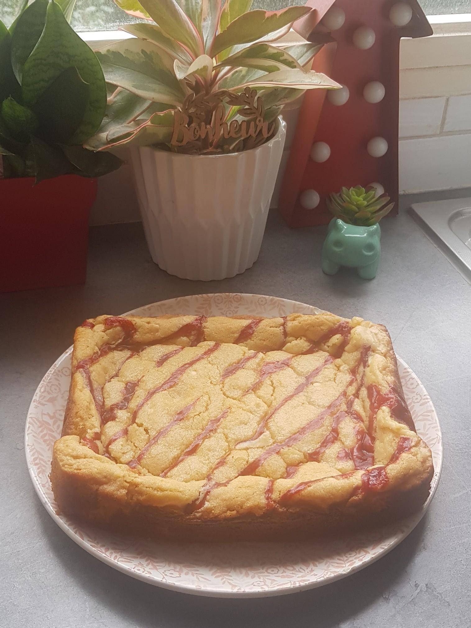 Browkie chocolat blanc, amandes effilées et framboise - Recette Cake Factory | Tefal