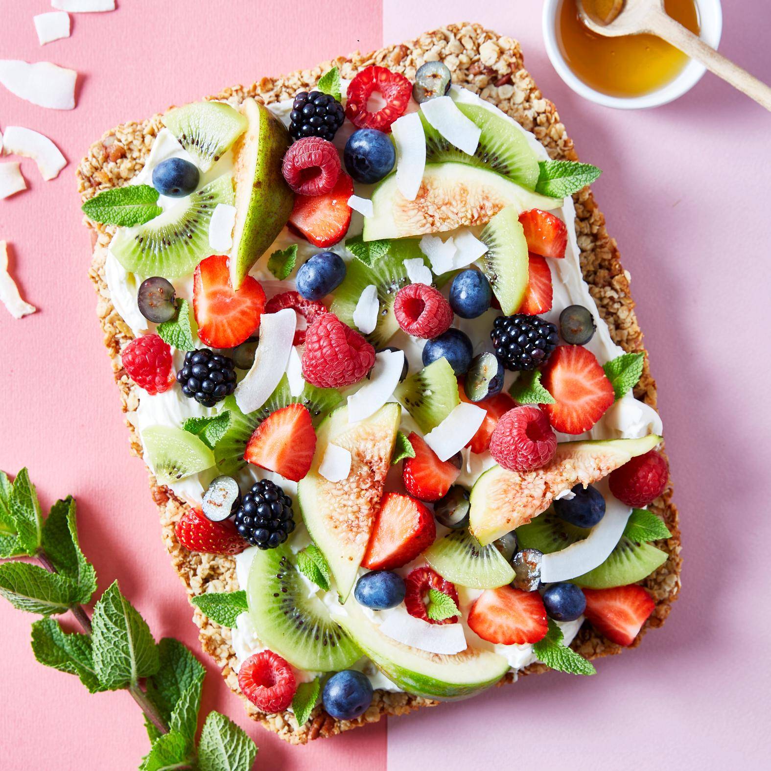 Pizza sucrée healthy aux fruits et chantilly coco - Recette Cake Factory | Tefal