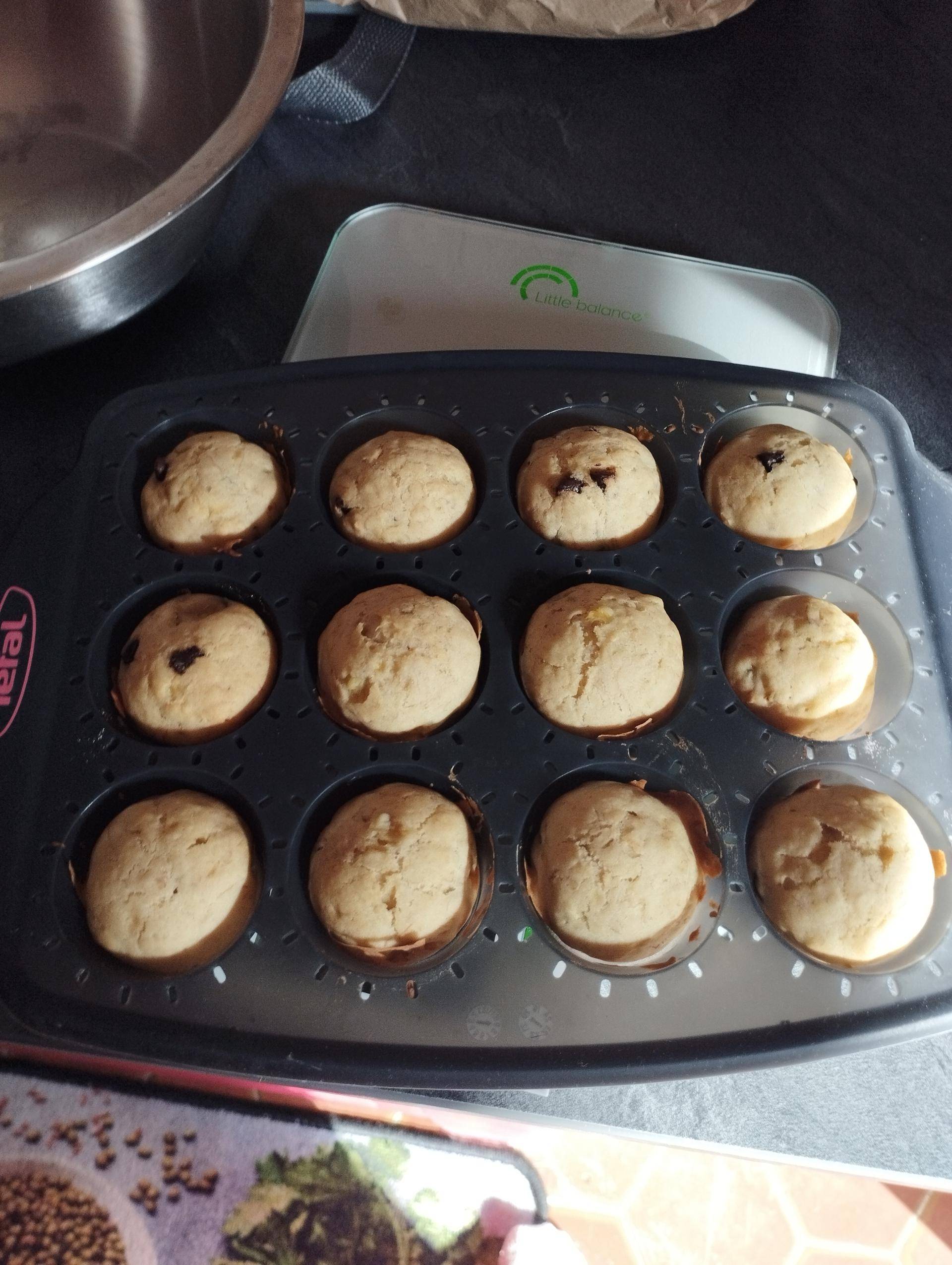 Bébé mini muffin banane chocolat - Recette Cake Factory Délices | Tefal