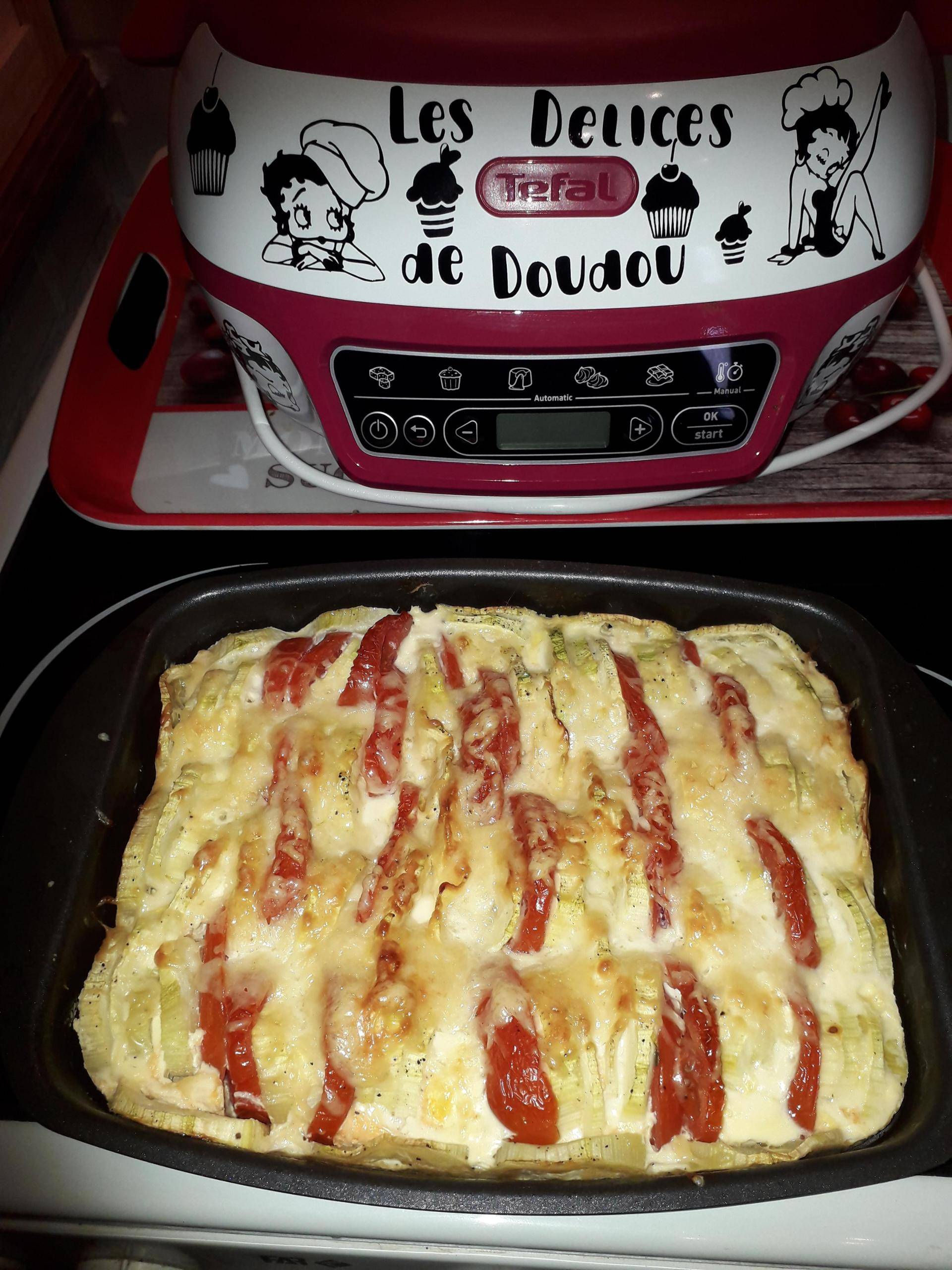 Gratin allégé de courgettes et tomates - Recette Cake Factory | Tefal