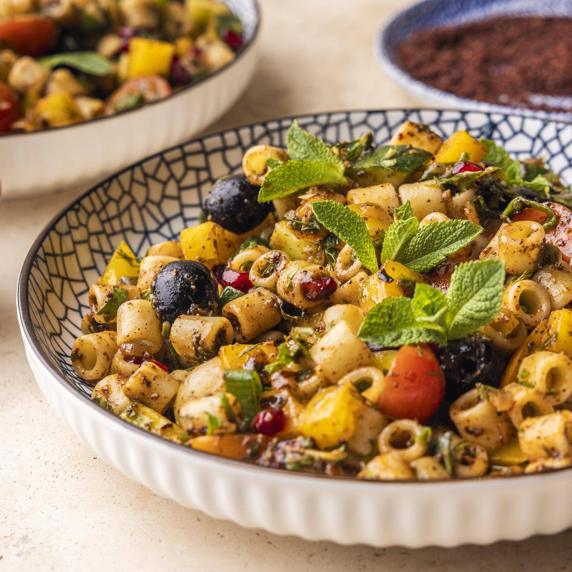 Salade de pâtes sumac et grenade - Recette Poêles et Casseroles | Tefal
