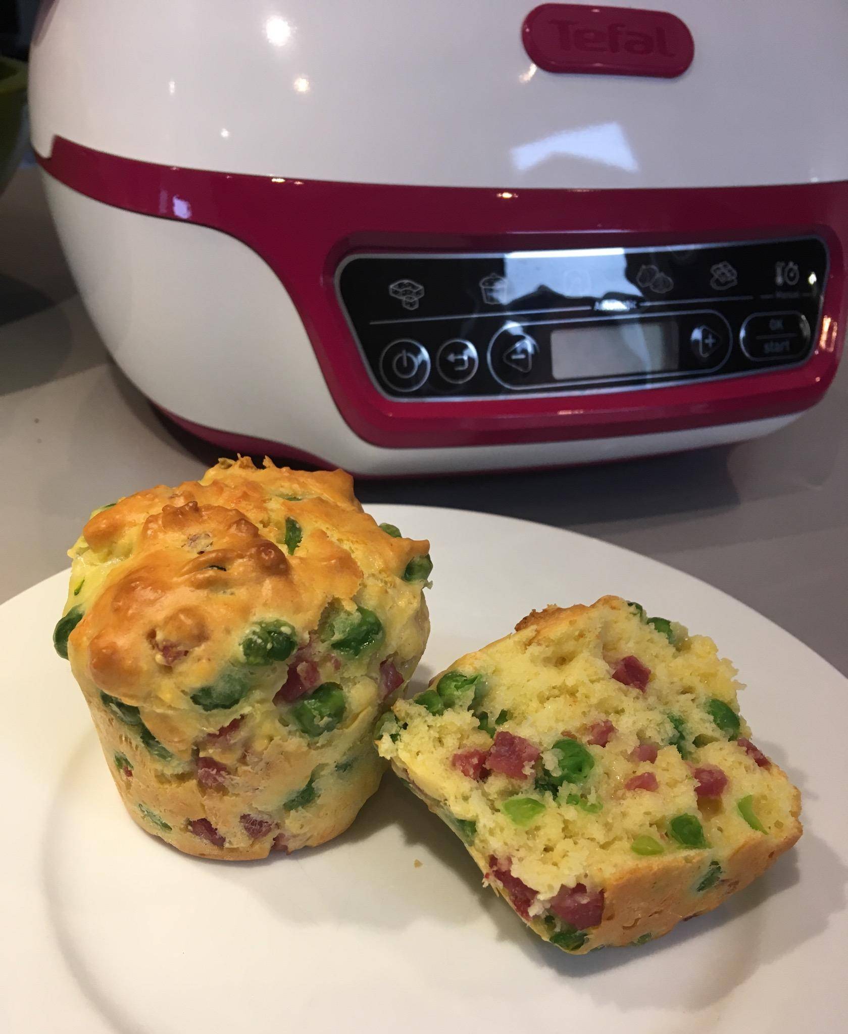 Muffins aux petits pois - Recette Cake Factory | Tefal