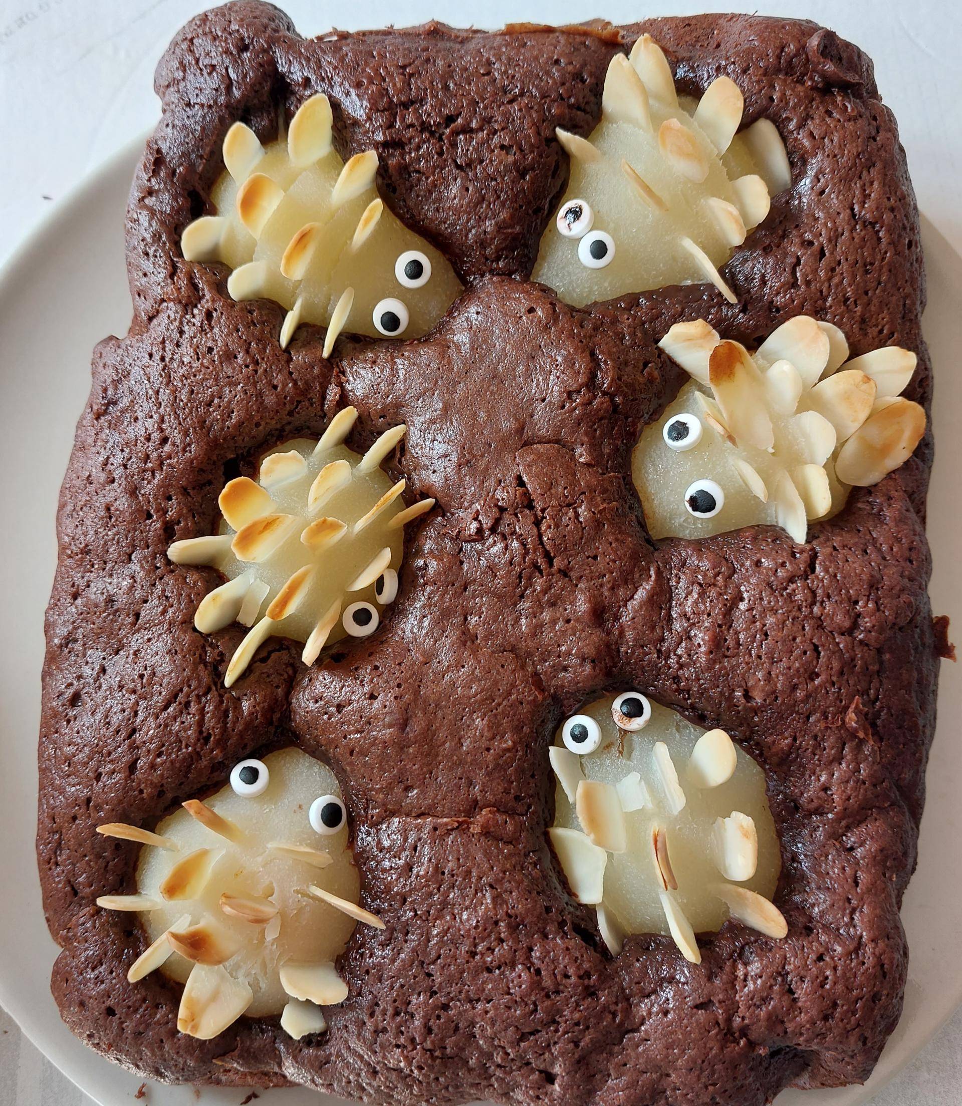 Gâteau hérisson au chocolat et poires - Recette Cake Factory | Tefal