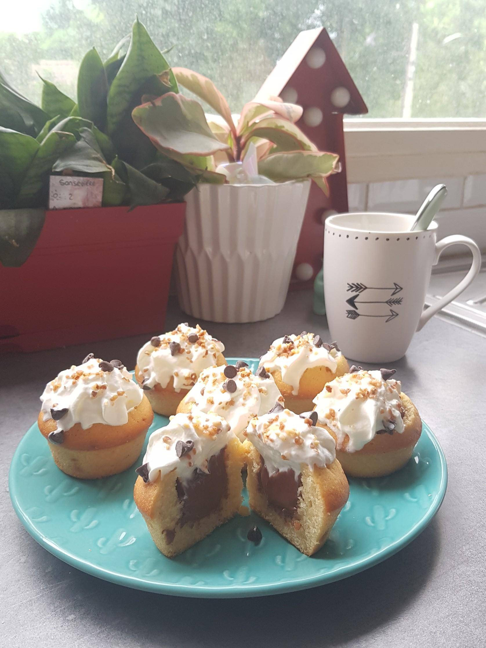 Cupcakes coeur à la pâte a tartiner - Recette Cake Factory | Tefal