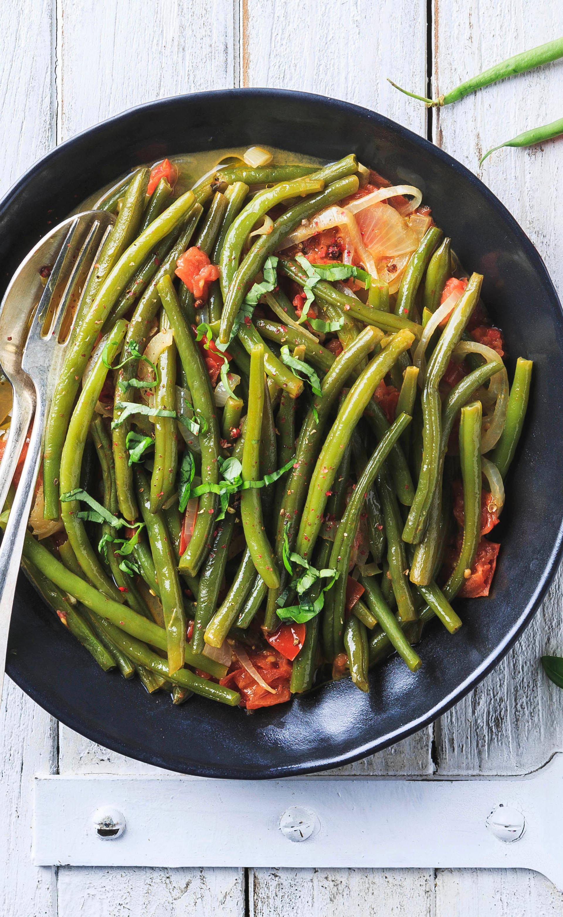 Haricots verts au beurre façon carbonara - Recette Cake Factory | Tefal