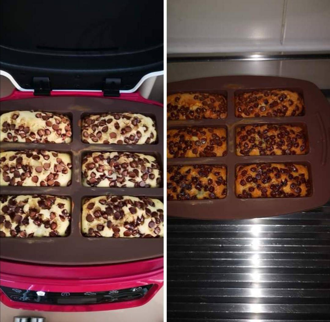 Petits cakes aux poires et pépites de chocolat - Recette Cake Factory | Tefal