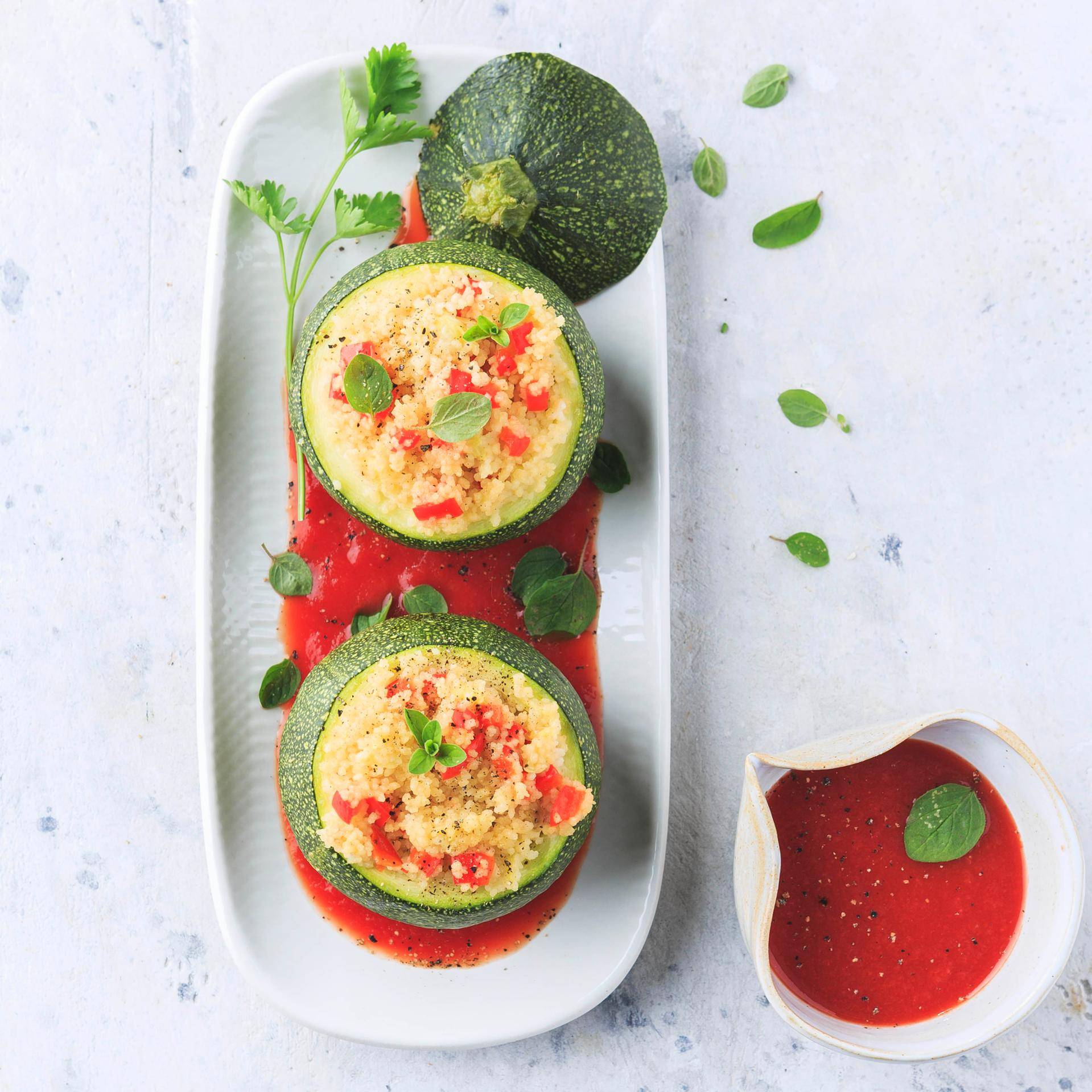 Courgettes farcies à la graine de couscous - Recette undefined | Tefal