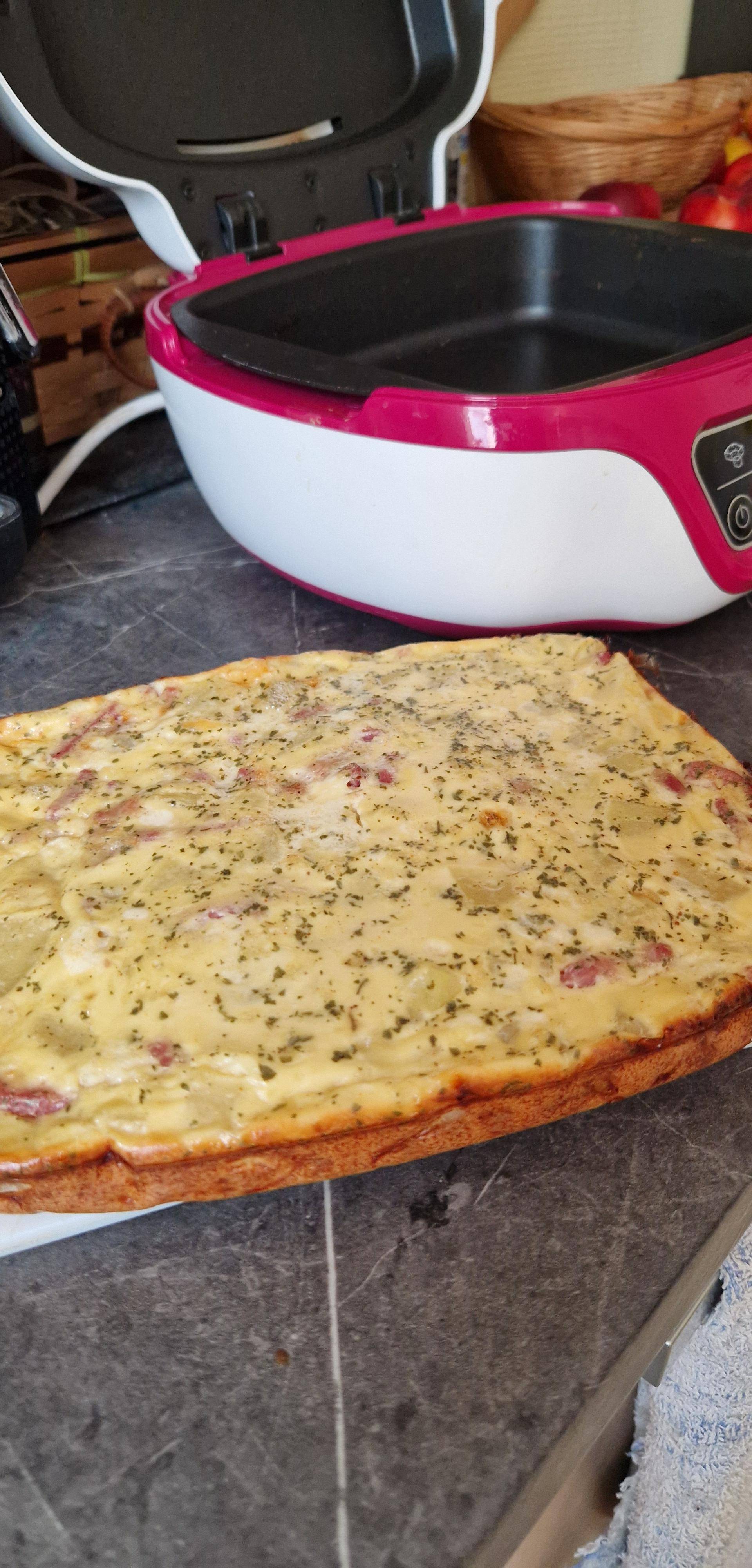 Quiche sans pâte lardons et pommes de terre (végétal) - Recette Cake Factory | Tefal
