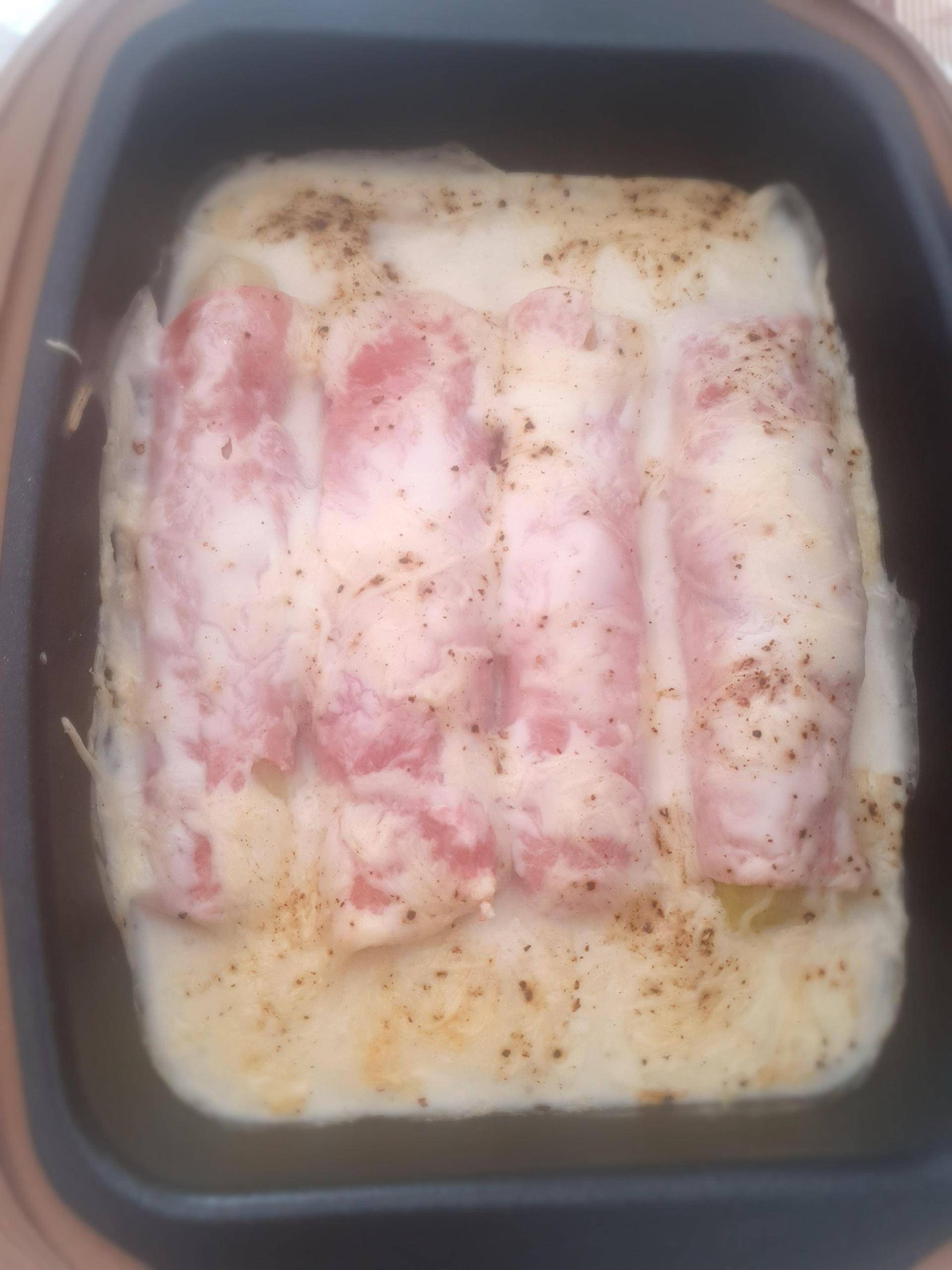 Poireaux au jambon sauce béchamel - Recette Cake Factory | Tefal