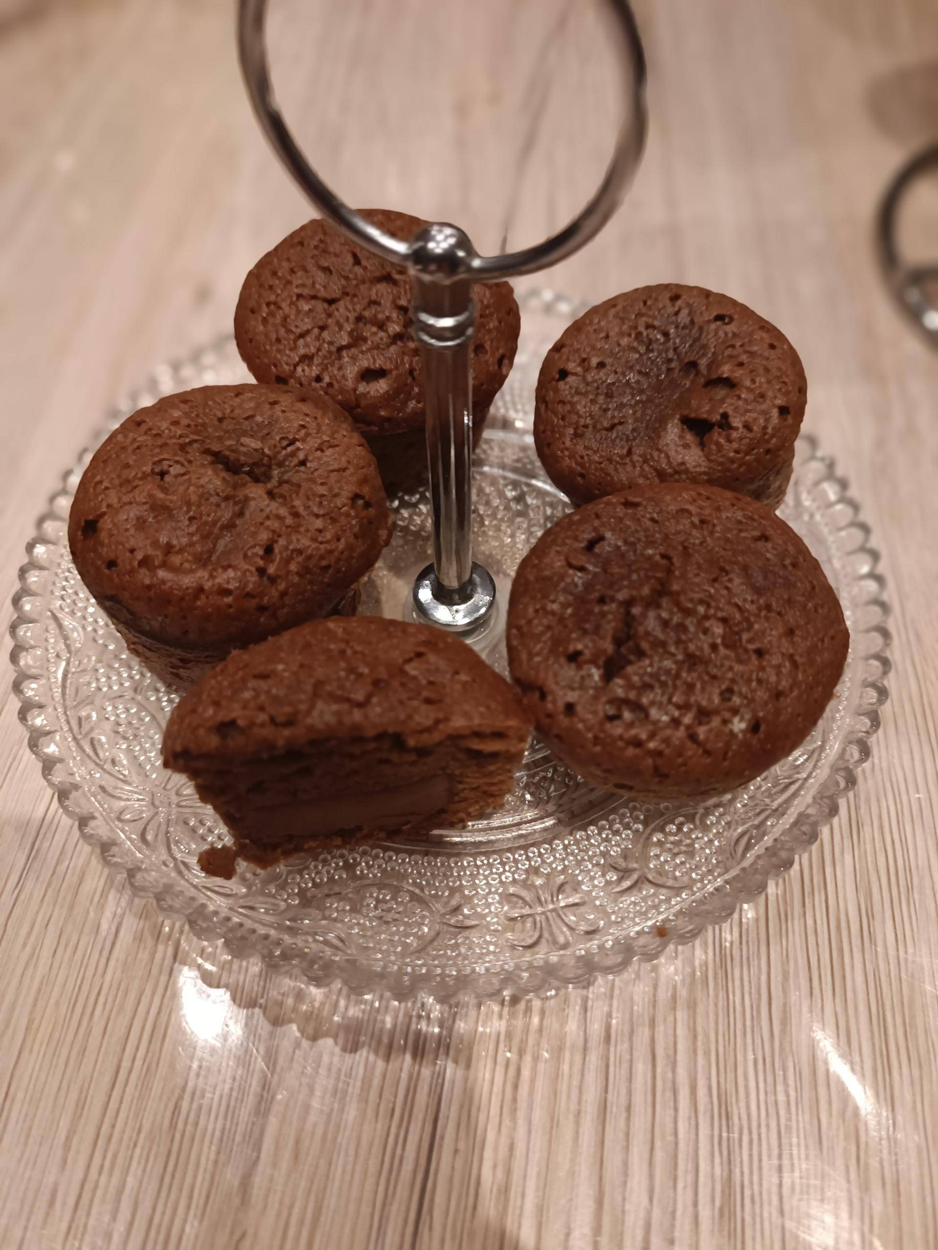 Minis fondants au chocolat coeur coulant praliné - Recette Cake Factory | Tefal