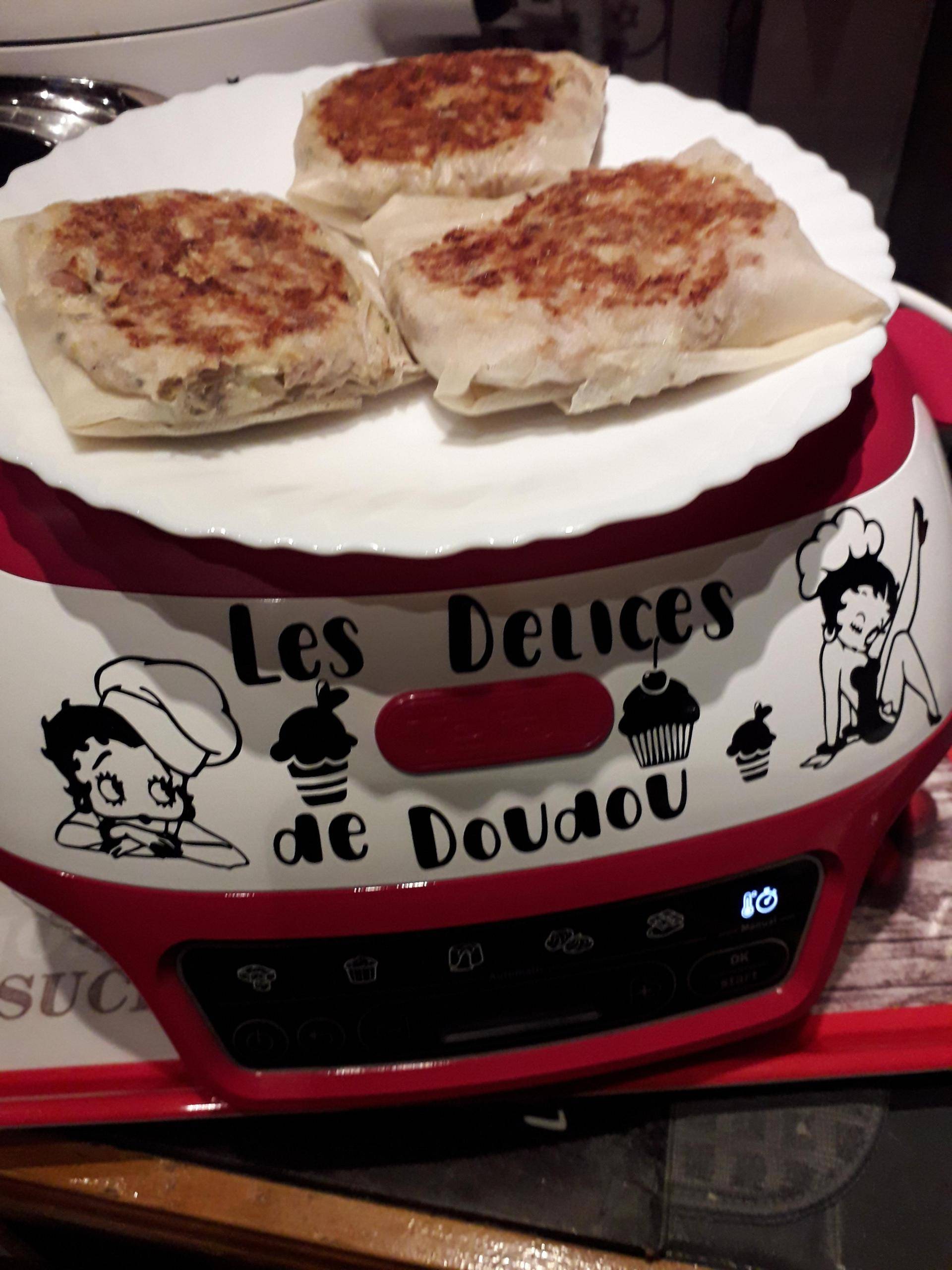 Feuilles de brick au thon et boursin - Recette Cake Factory | Tefal