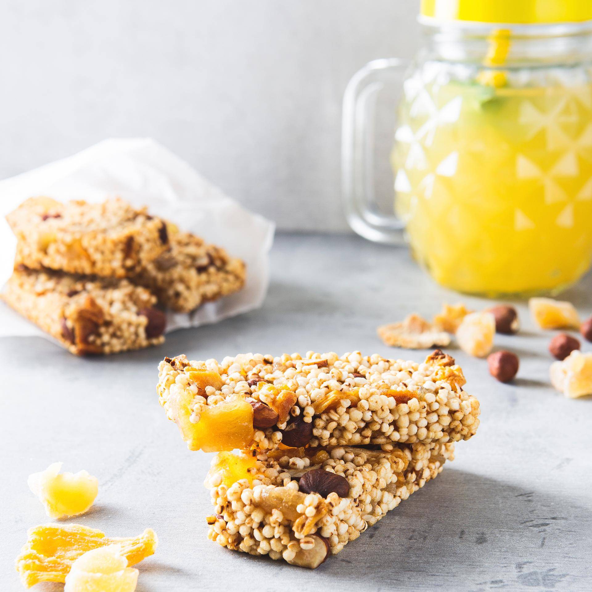 Barres quinoa gingembre ananas - Recette Cake Factory | Tefal