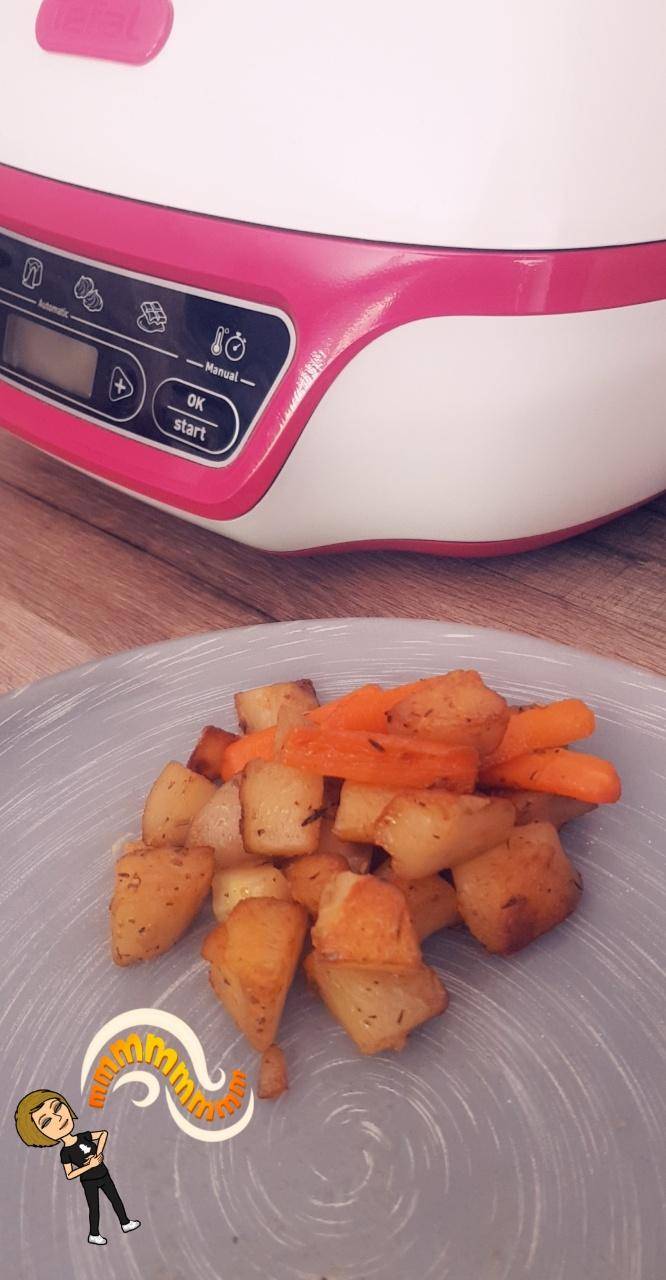 Pommes de terre et carottes caramélisées - Recette Cake Factory | Tefal