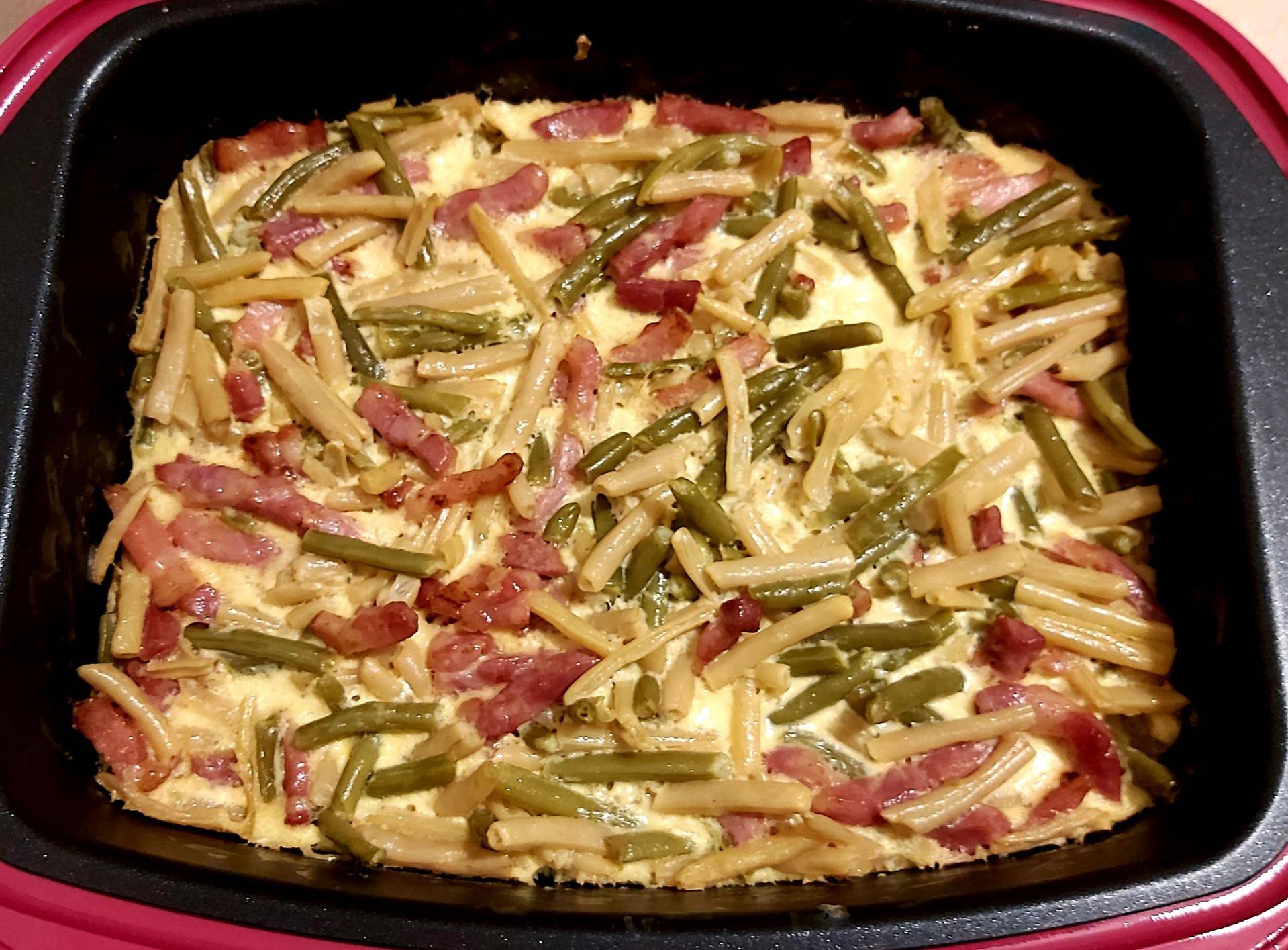 Haricots verts au beurre façon carbonara - Recette Cake Factory | Tefal