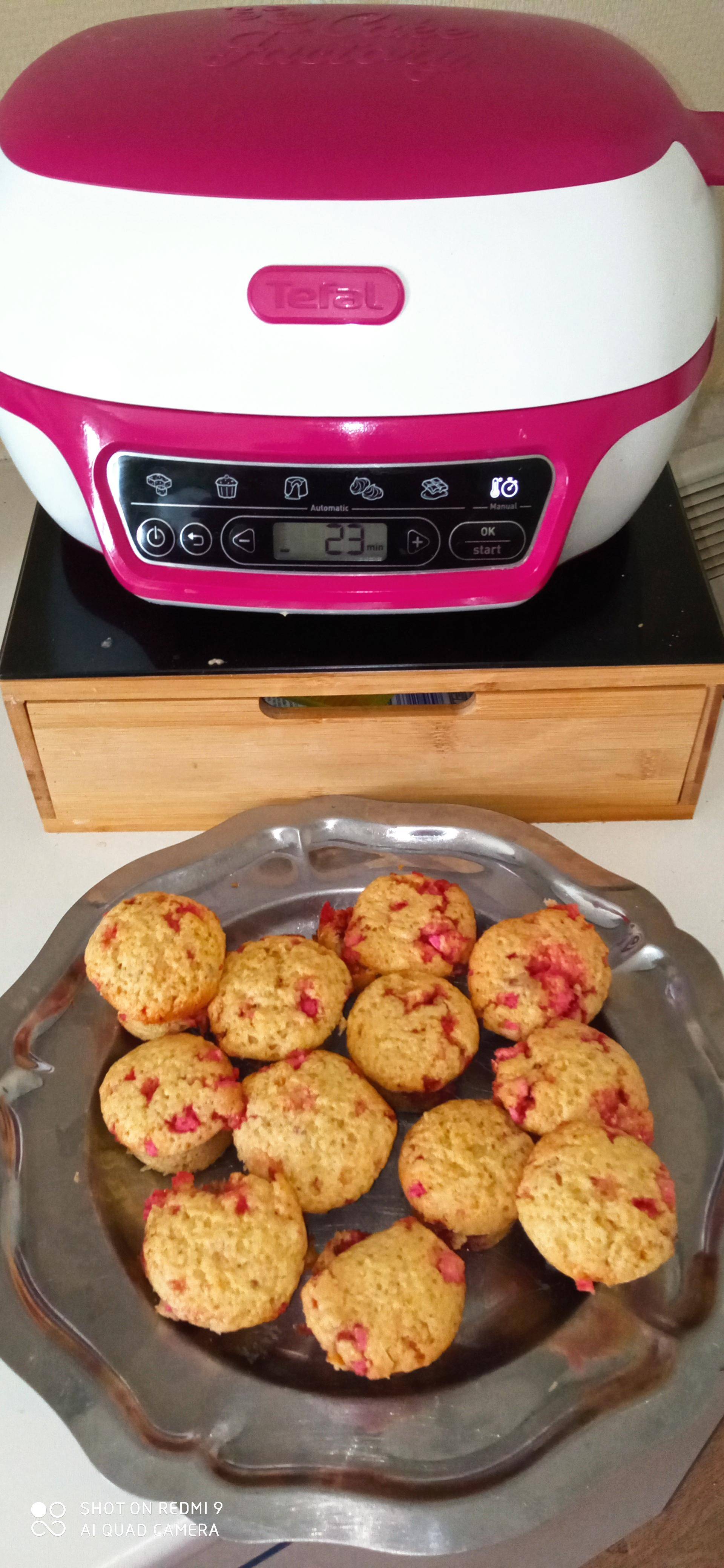 Muffins aux pralines roses - Recette Cake Factory | Tefal