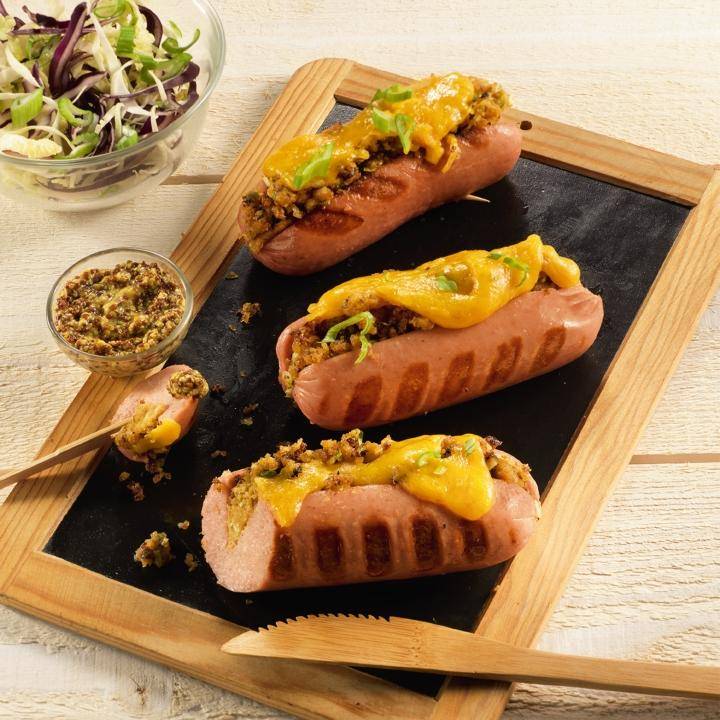 Saucisses farcies aux pommes et au cheddar - Recette OptiGrill 4in1 | Tefal