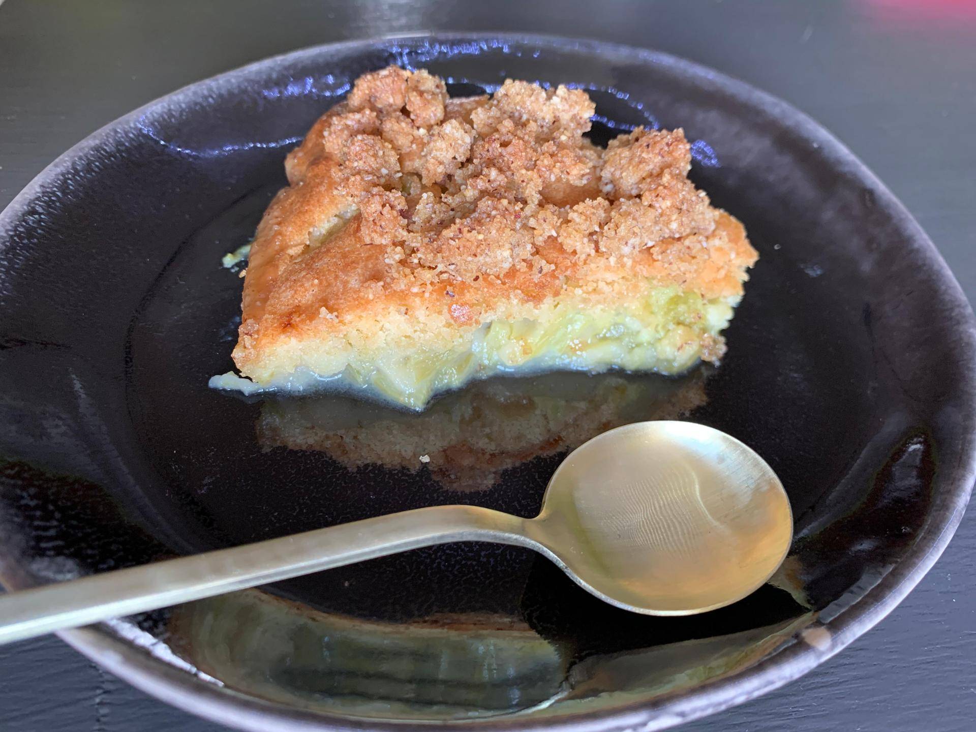 Gâteau façon streusel à la rhubarbe - Recette Cake Factory | Tefal