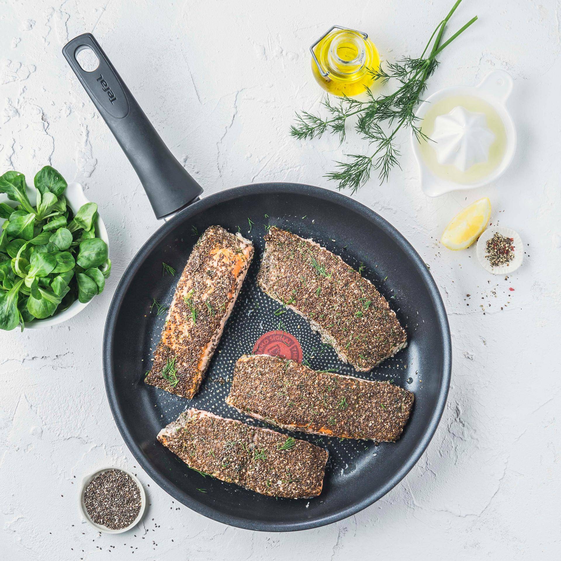 Saumon en croûte de chia - Recette Poêles et Casseroles | Tefal