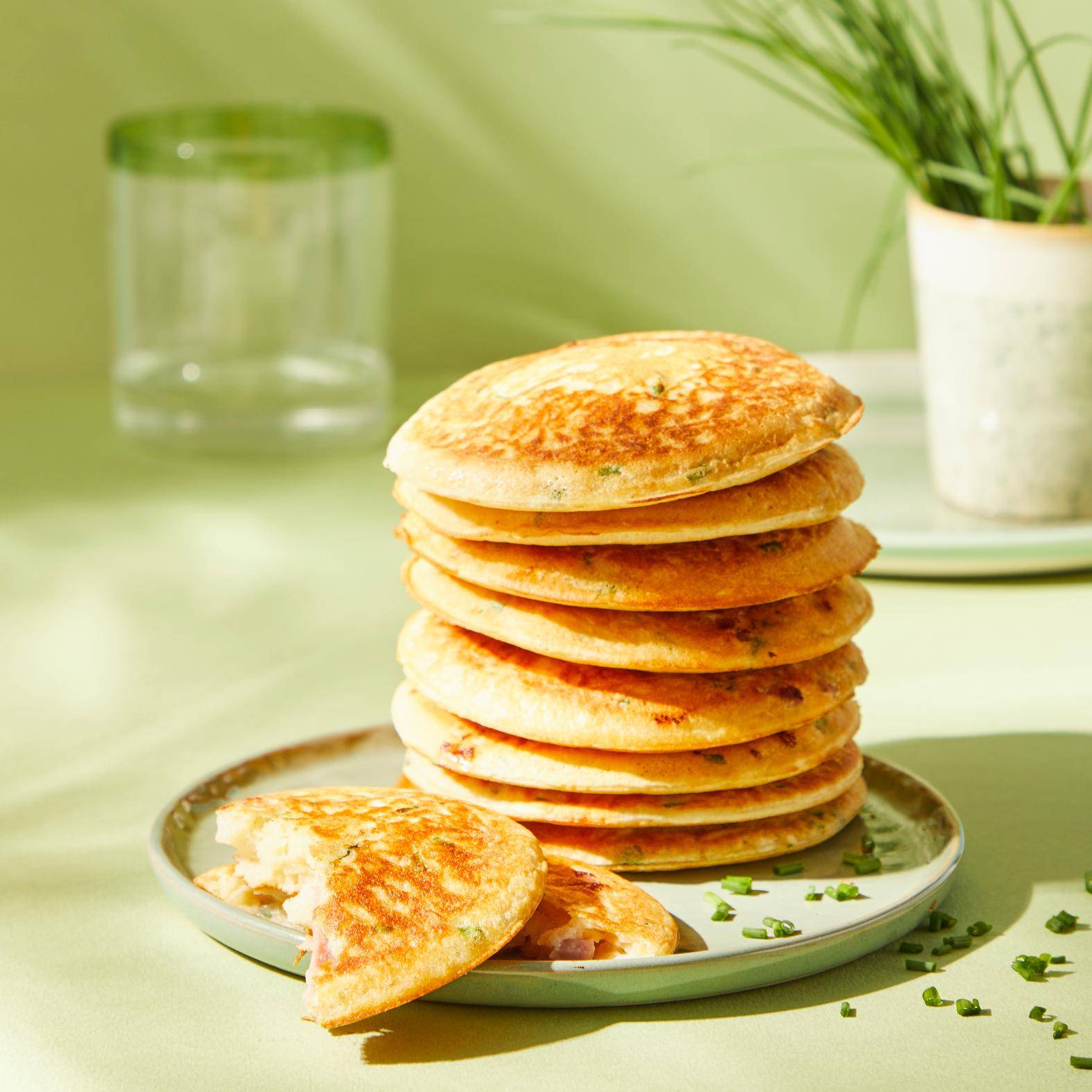 Pancakes salés bacon et ciboulette - Recette Snack Collection MECHANICAL | Tefal